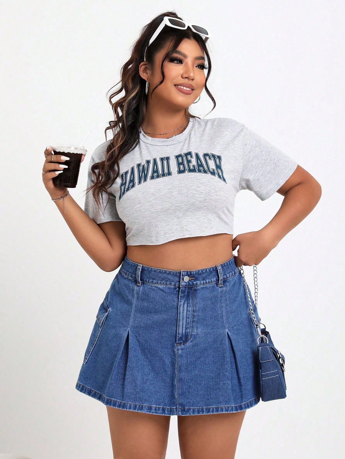 Plus Size Denim Skirts