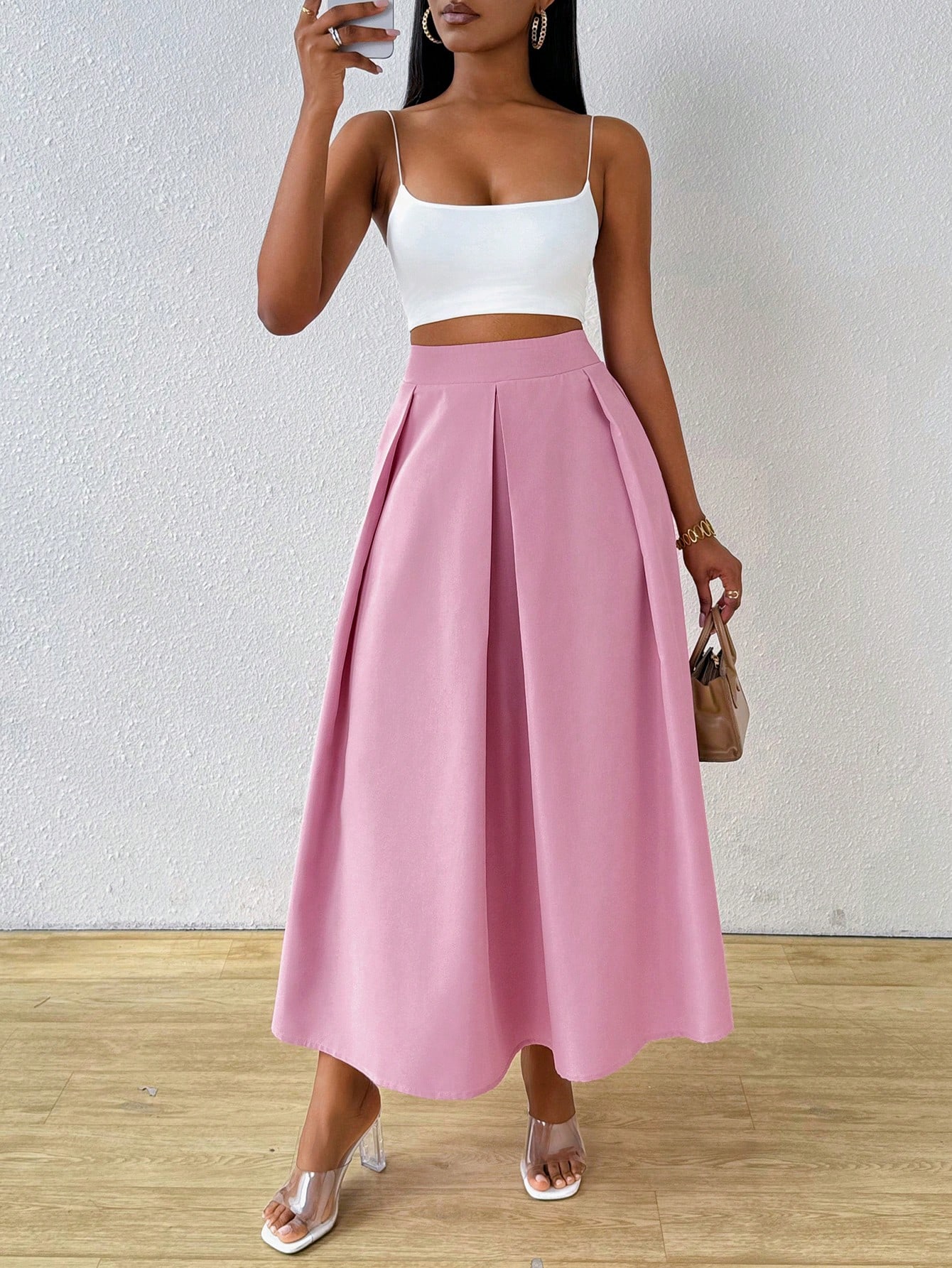 In Pink Women Skirts