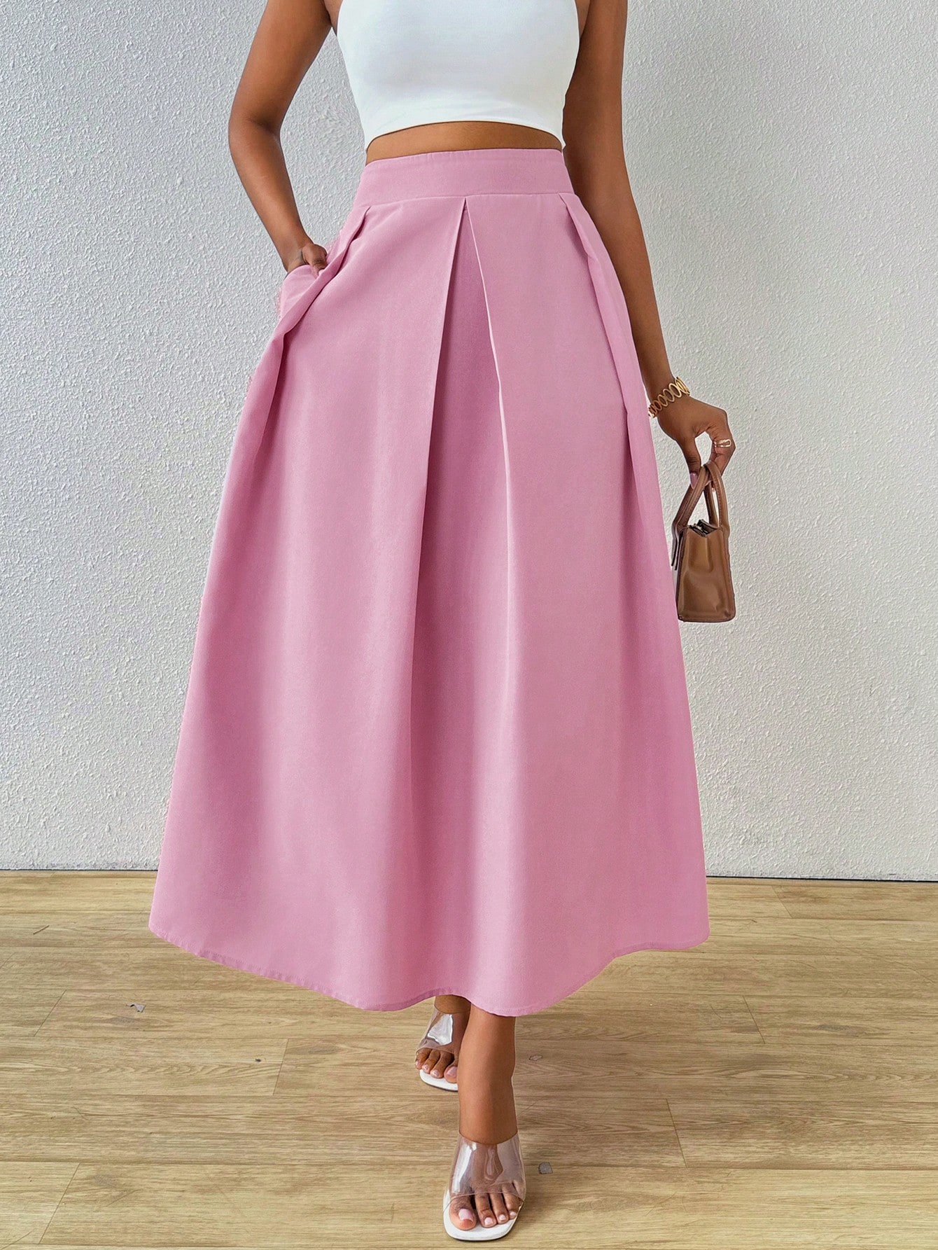 In Pink Women Skirts