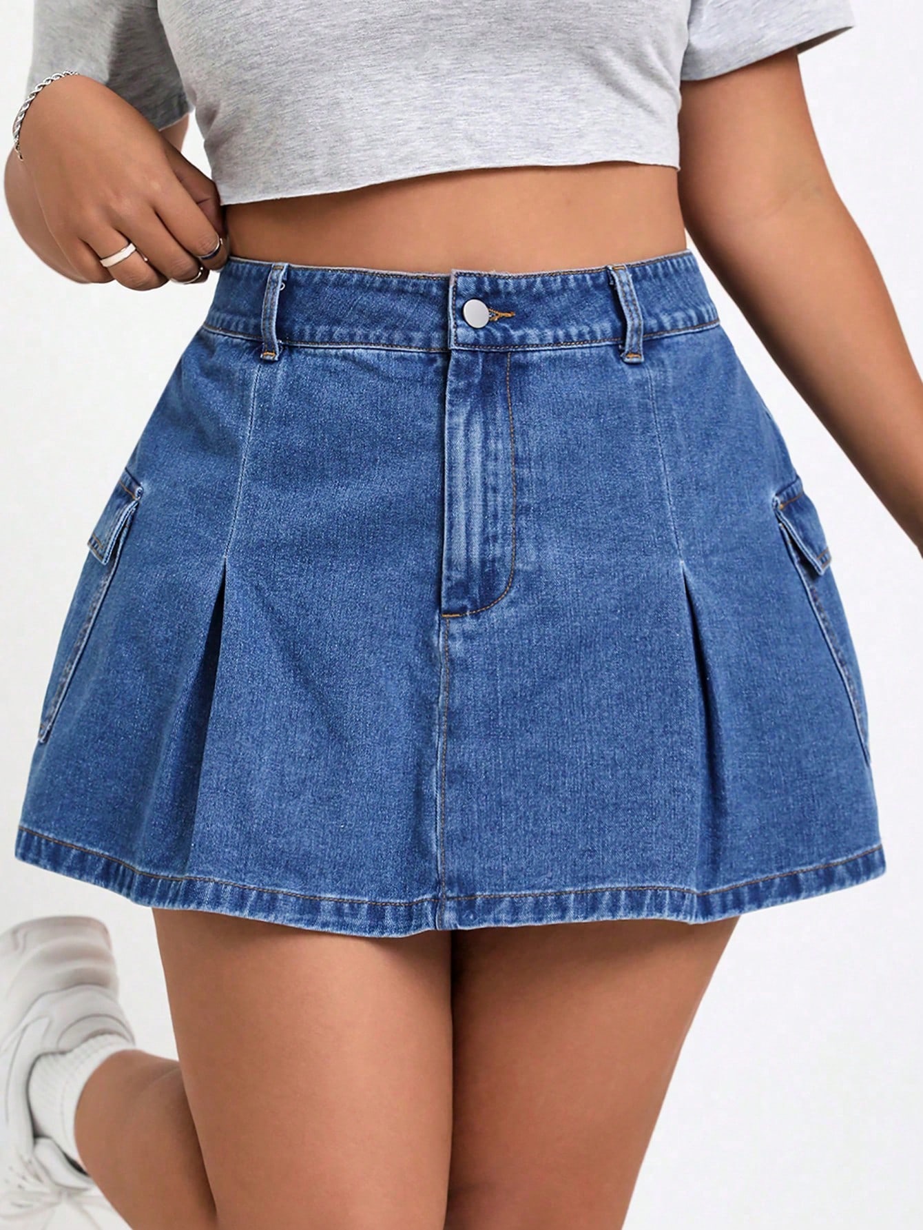 Plus Size Denim Skirts