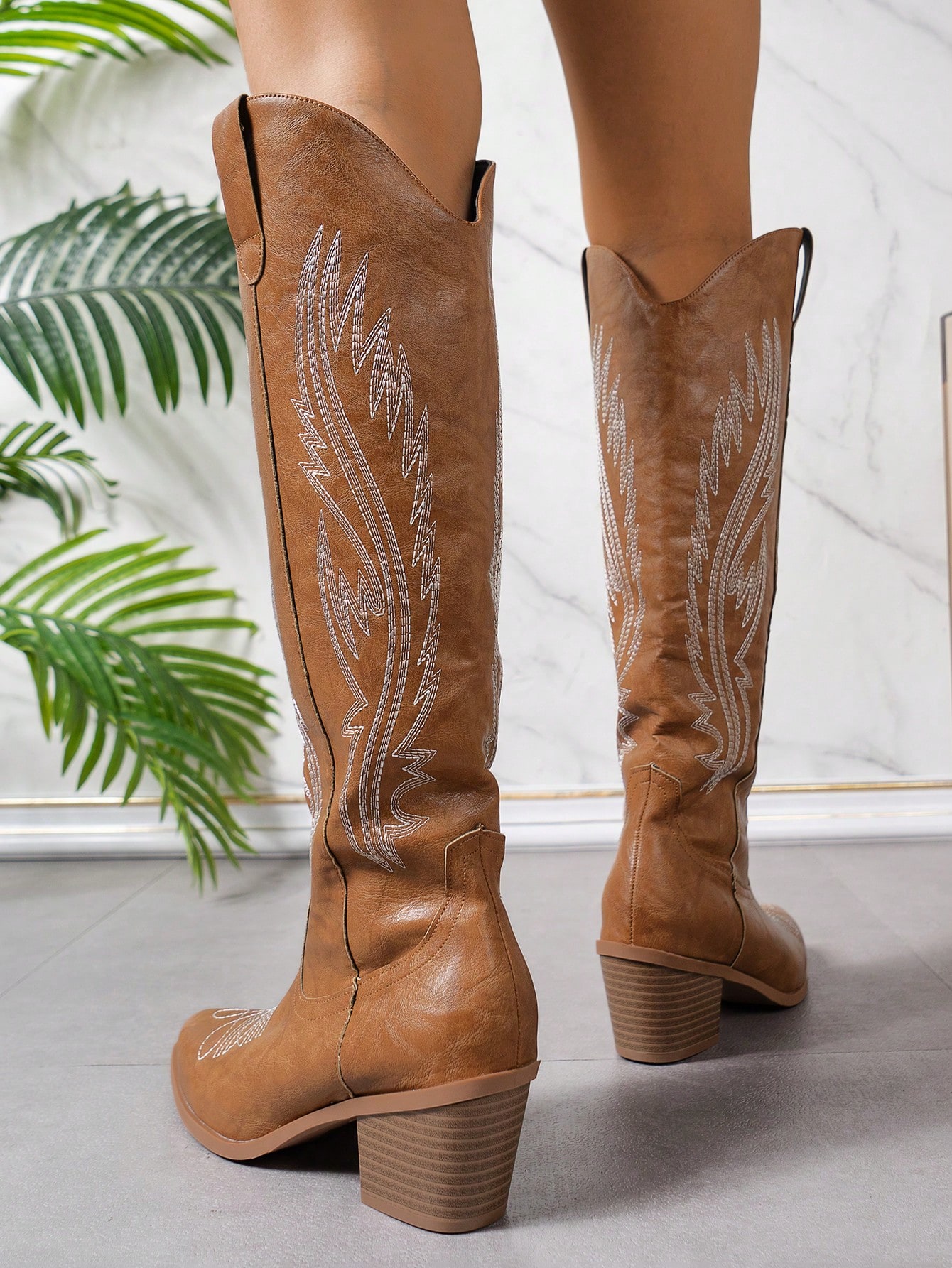 In Brown Women Knee-High Boots