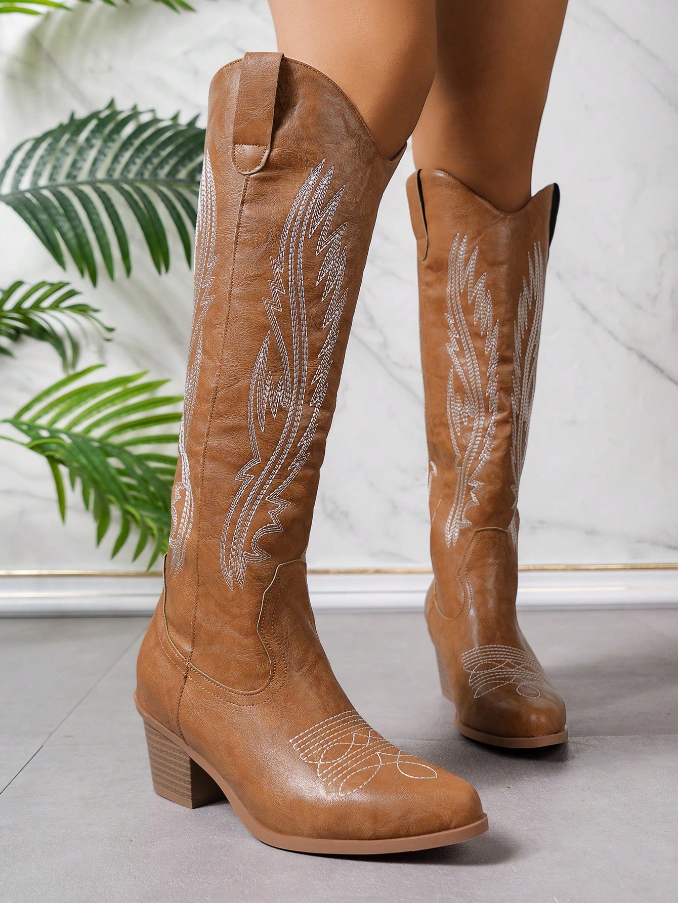 In Brown Women Knee-High Boots