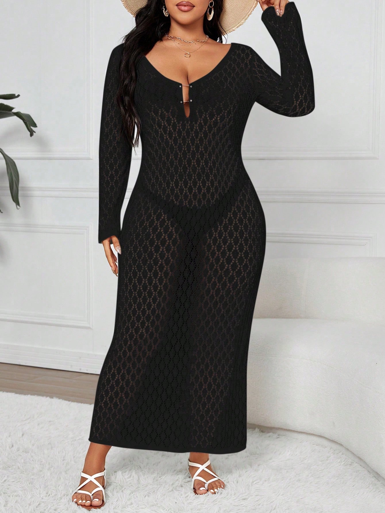 In Casual Plus Size Sweater Dresses