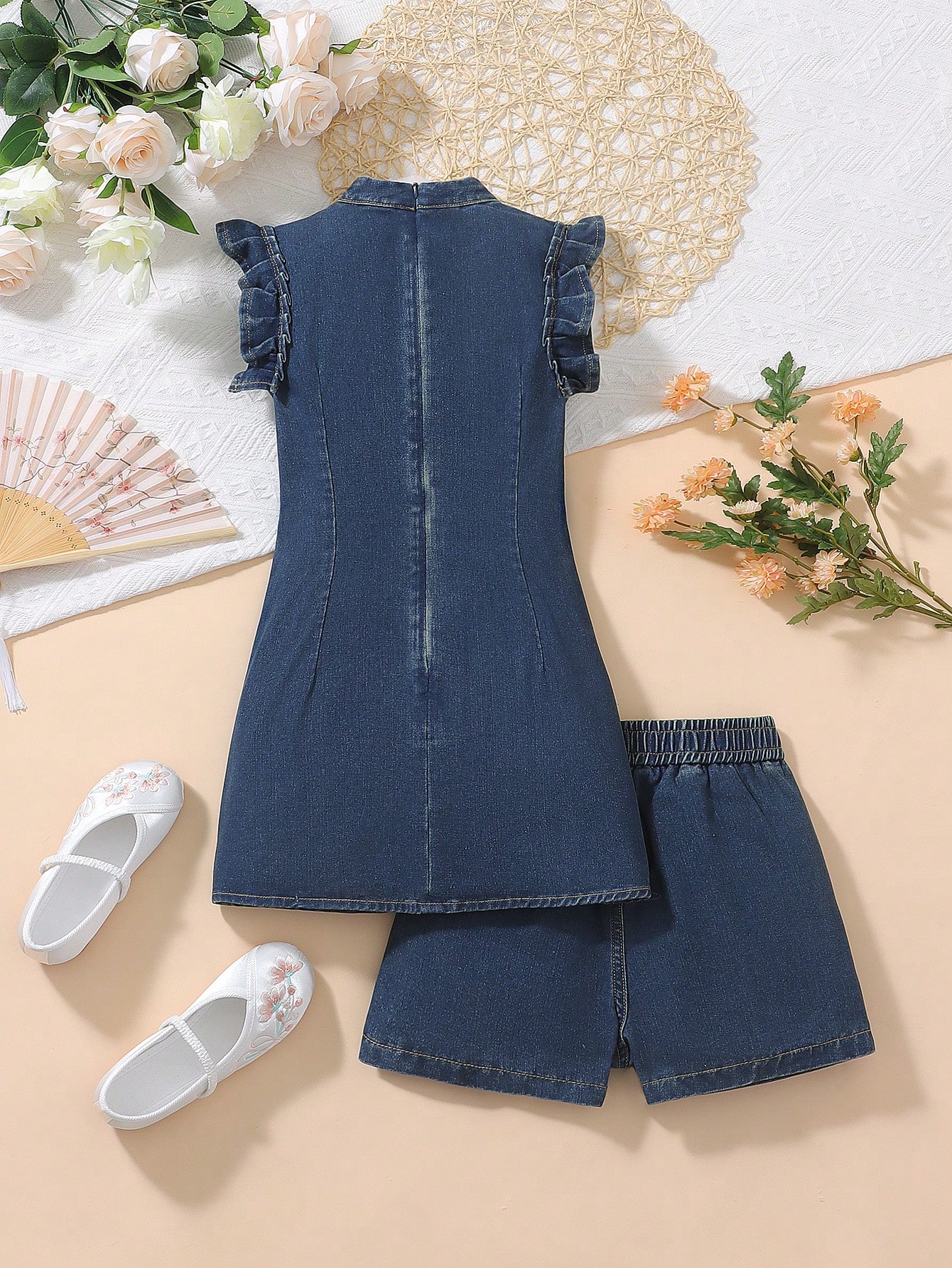 Tween Girls Denim Two-piece Outfits