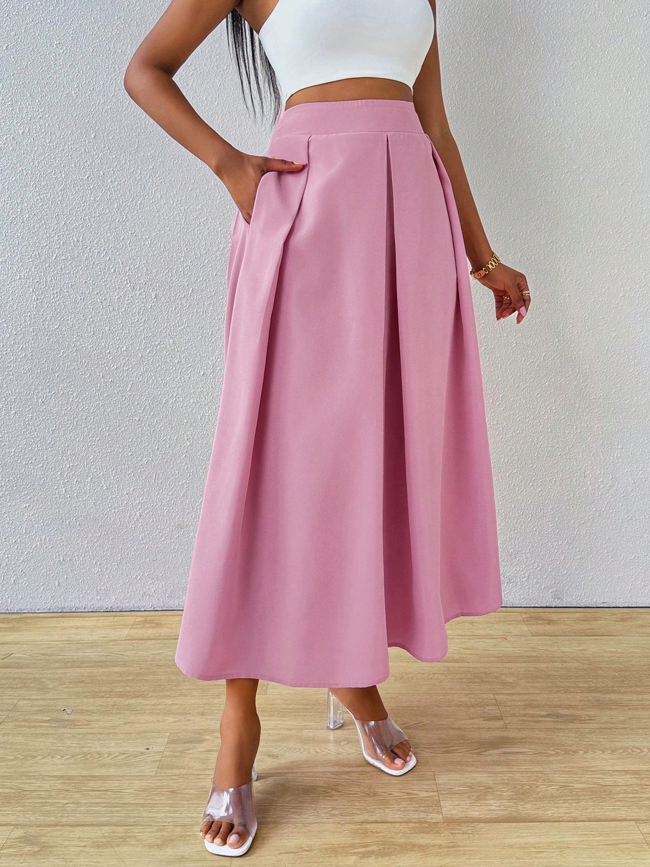 In Pink Women Skirts