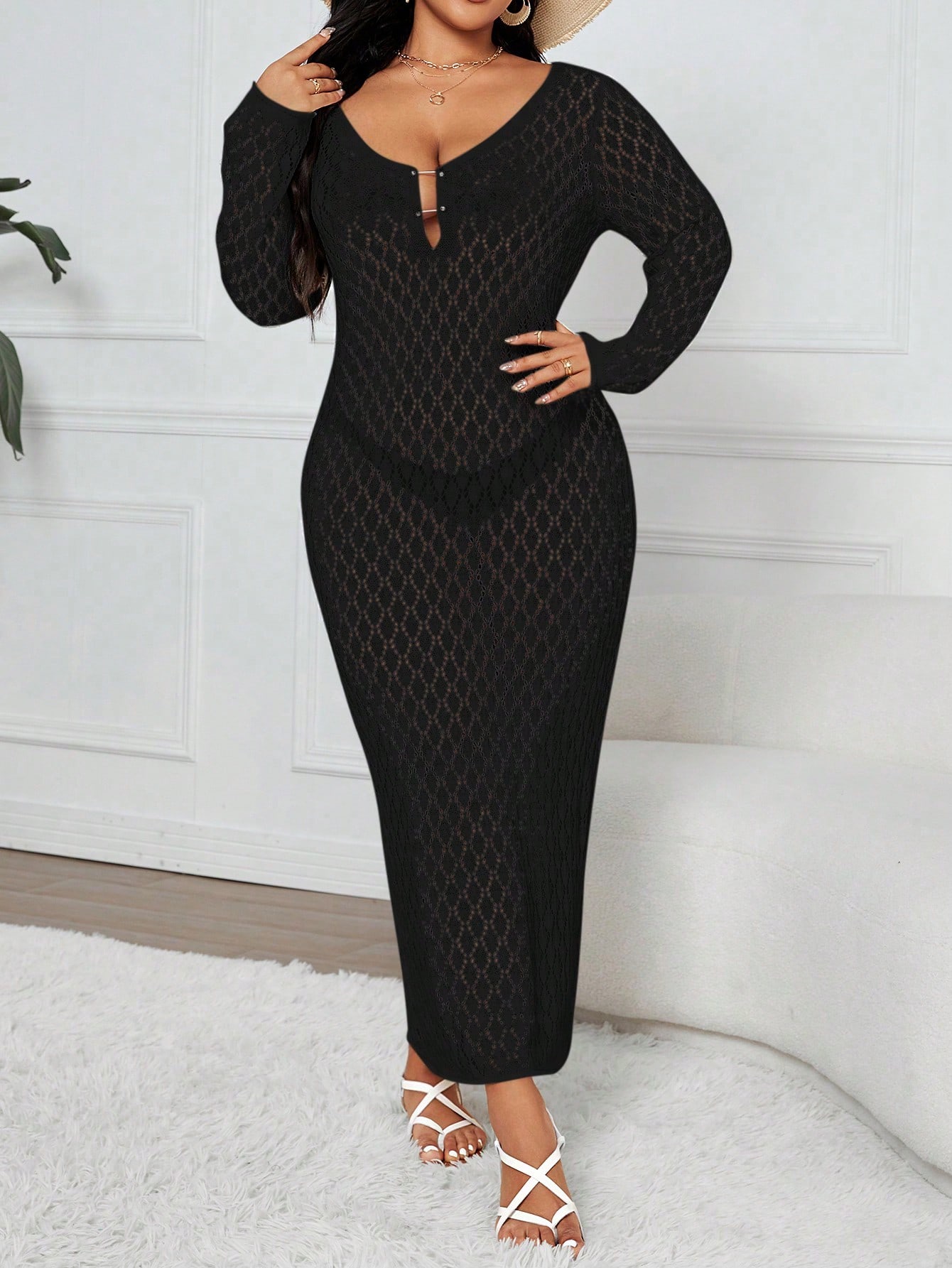 In Casual Plus Size Sweater Dresses