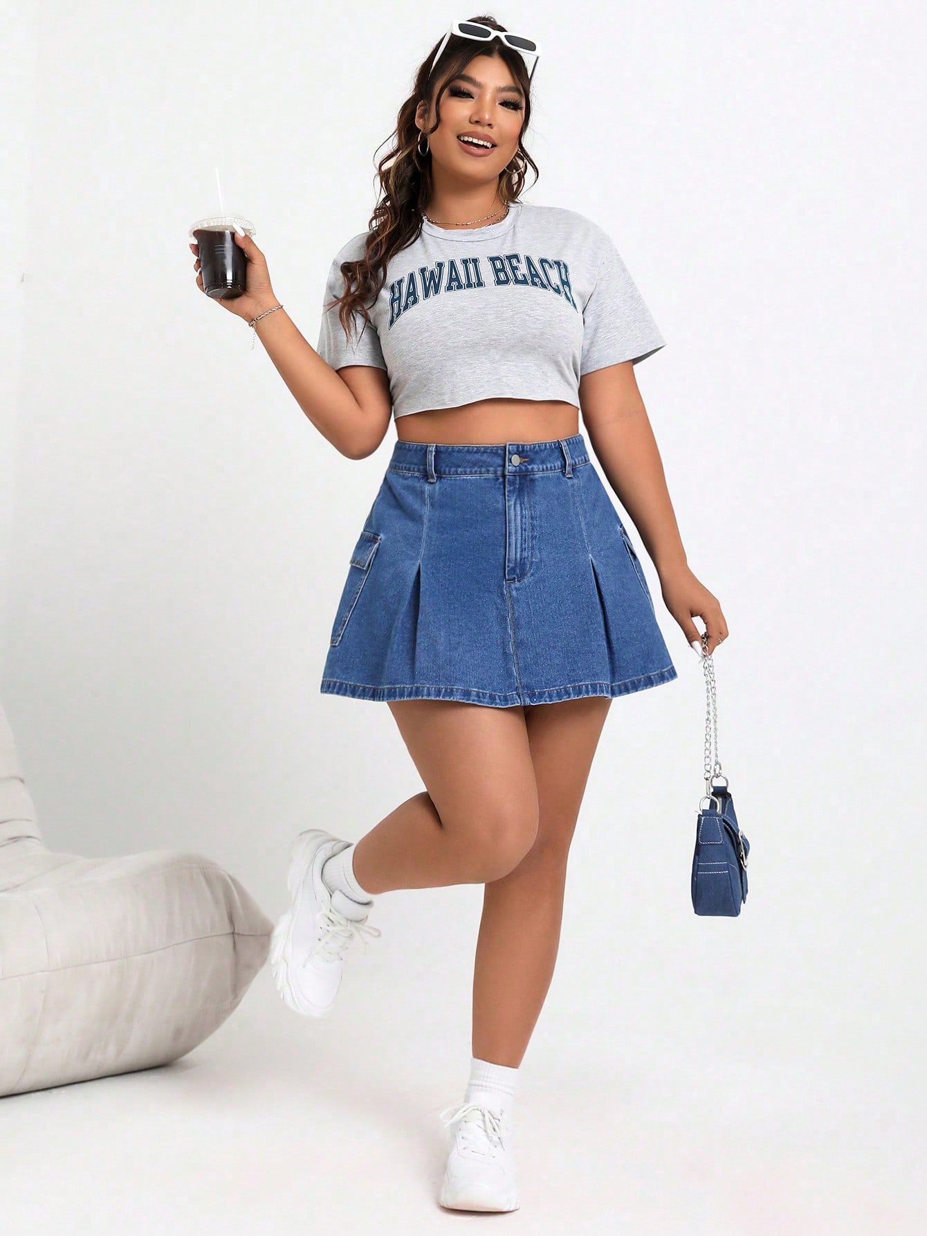 Plus Size Denim Skirts