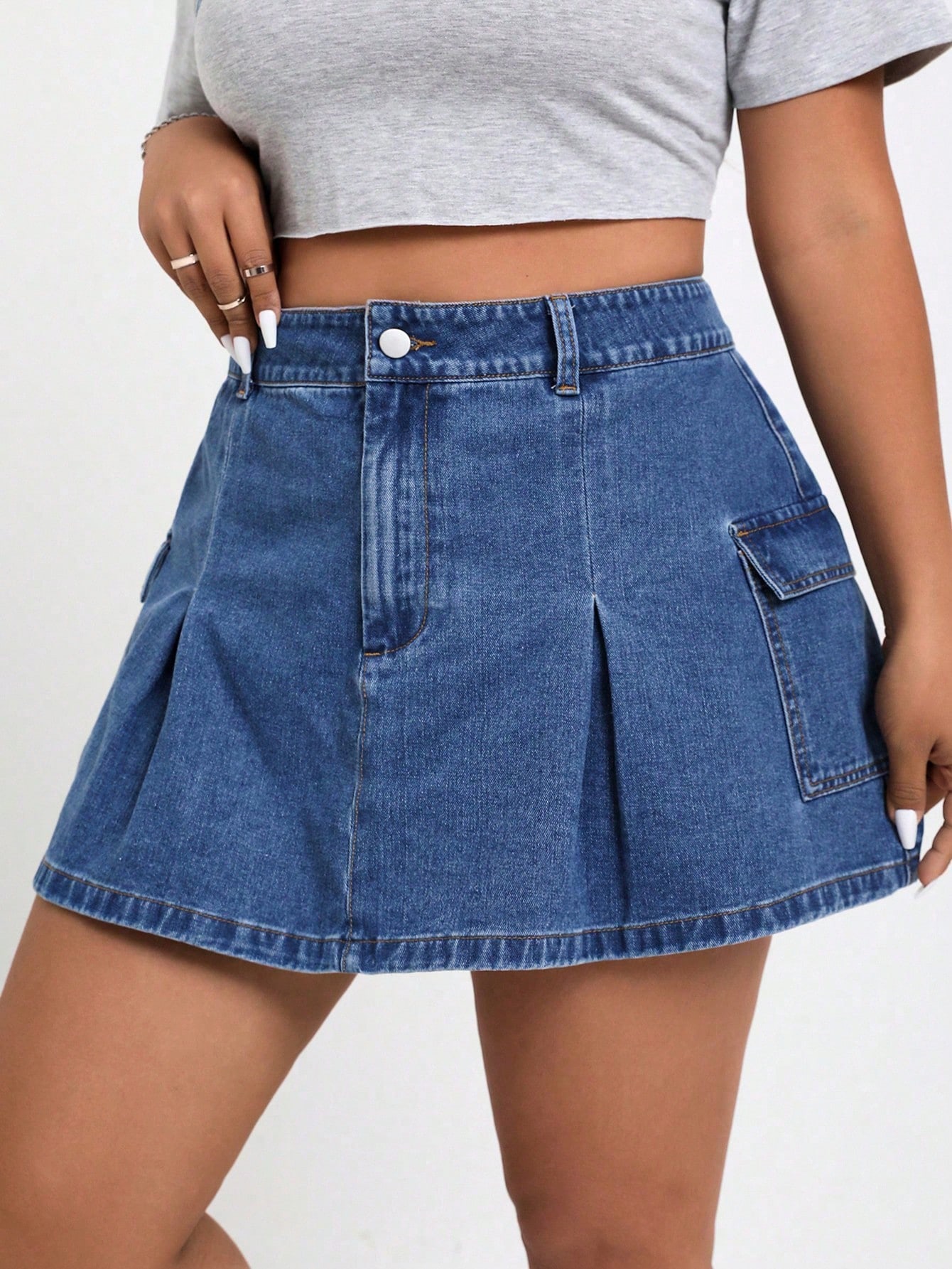 Plus Size Denim Skirts