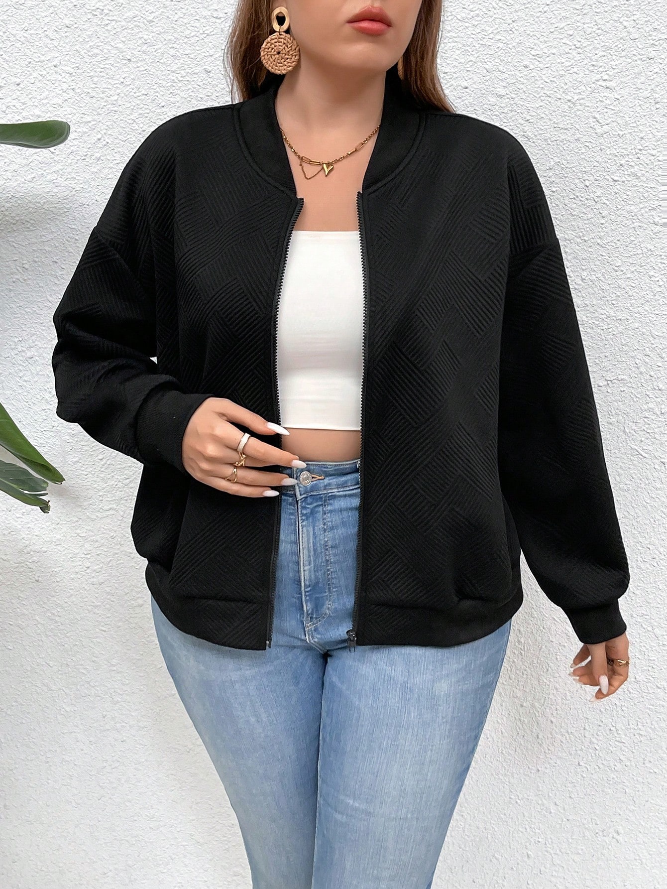 In Black Plus Size Jackets