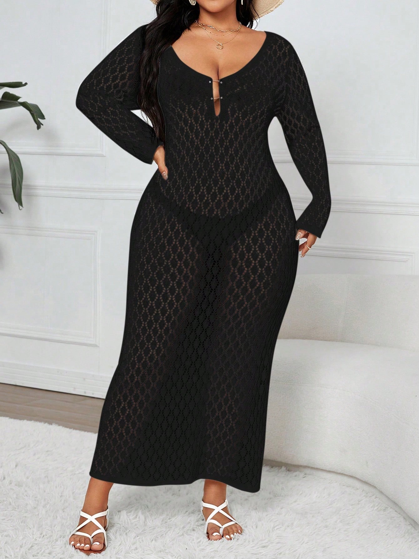 In Casual Plus Size Sweater Dresses