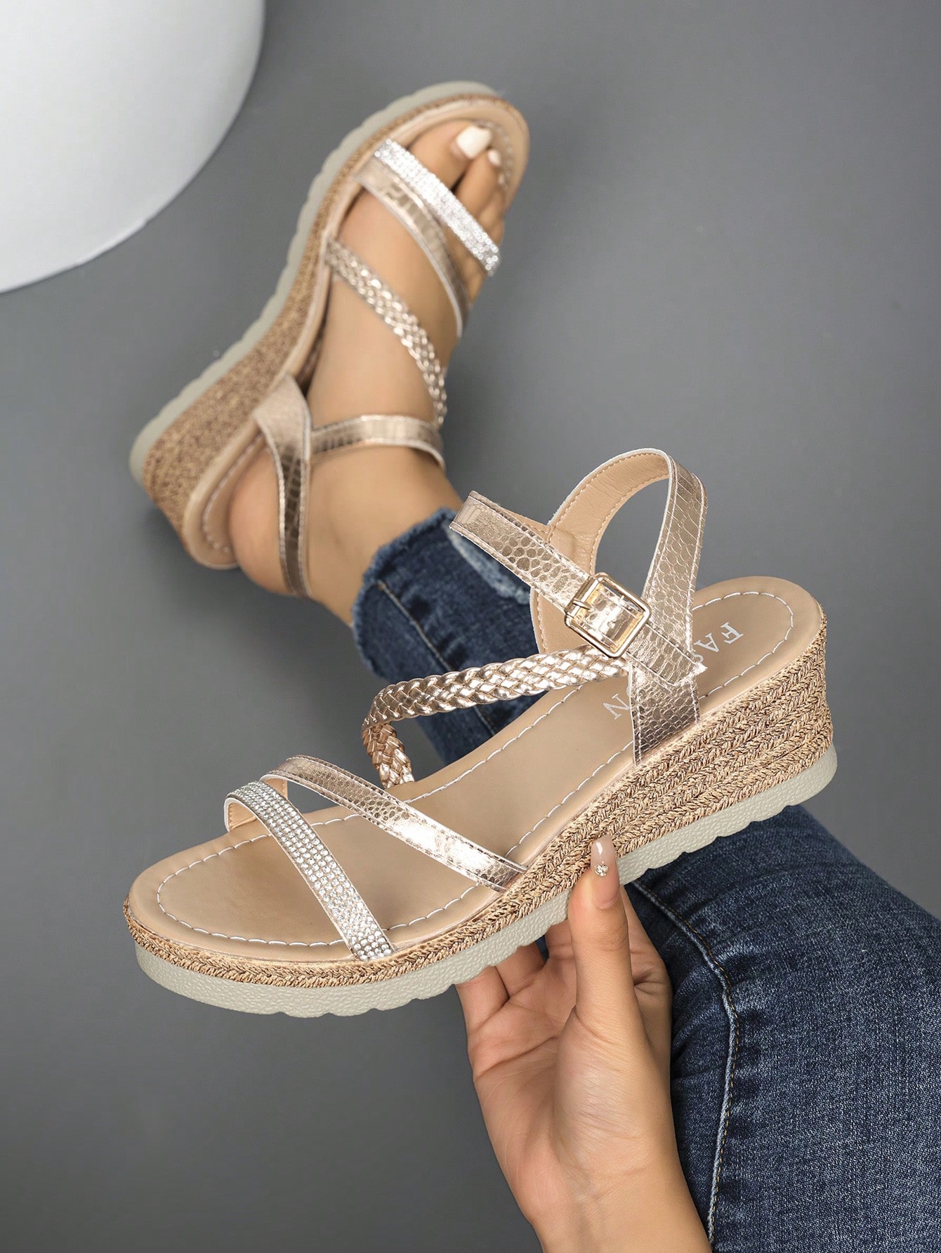 In Rose Gold Women Platforms & Wedge Sandals