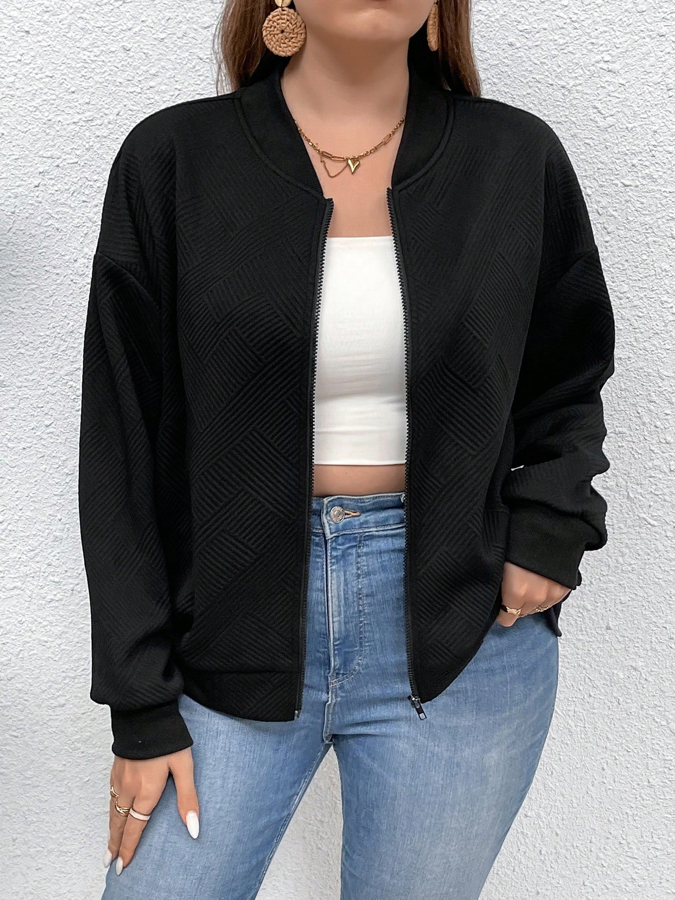 In Black Plus Size Jackets