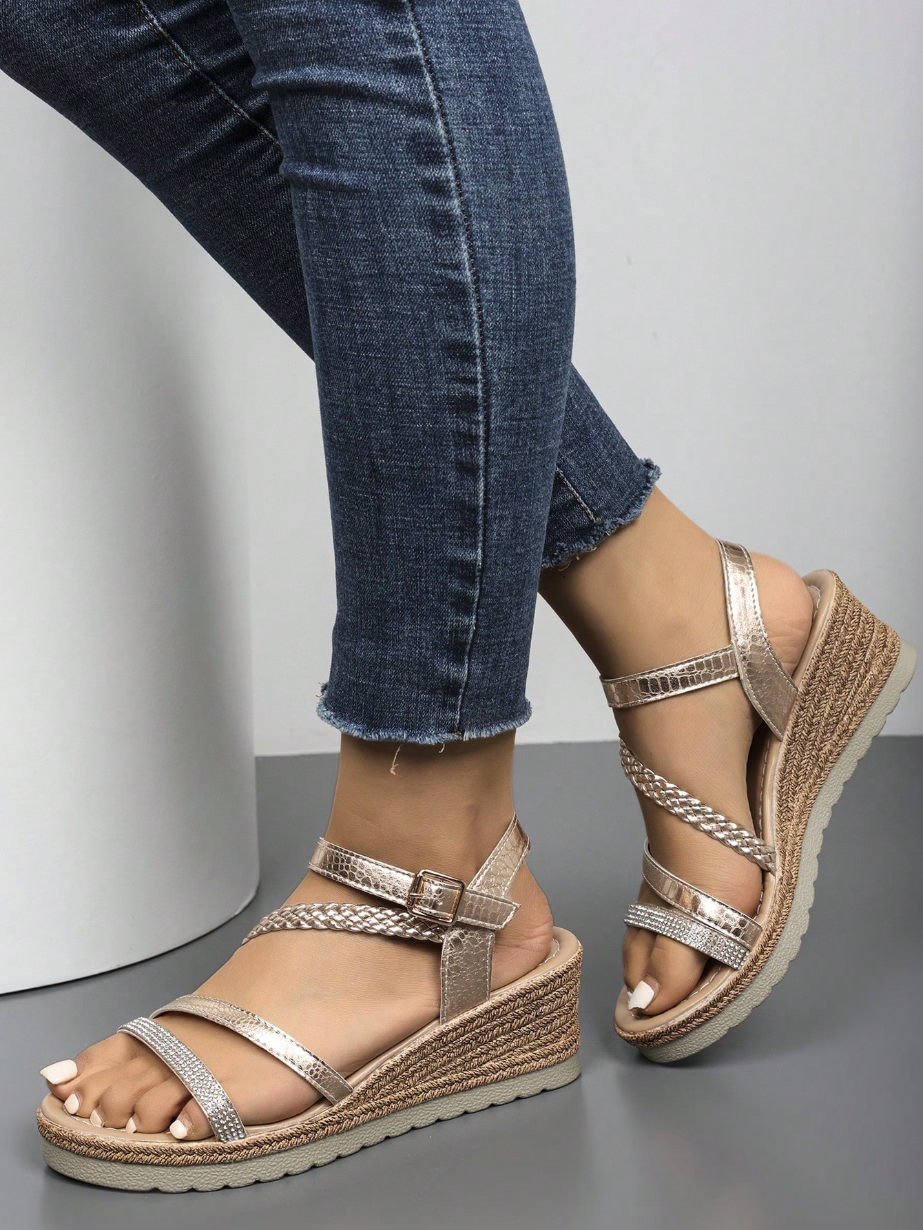 In Rose Gold Women Platforms & Wedge Sandals