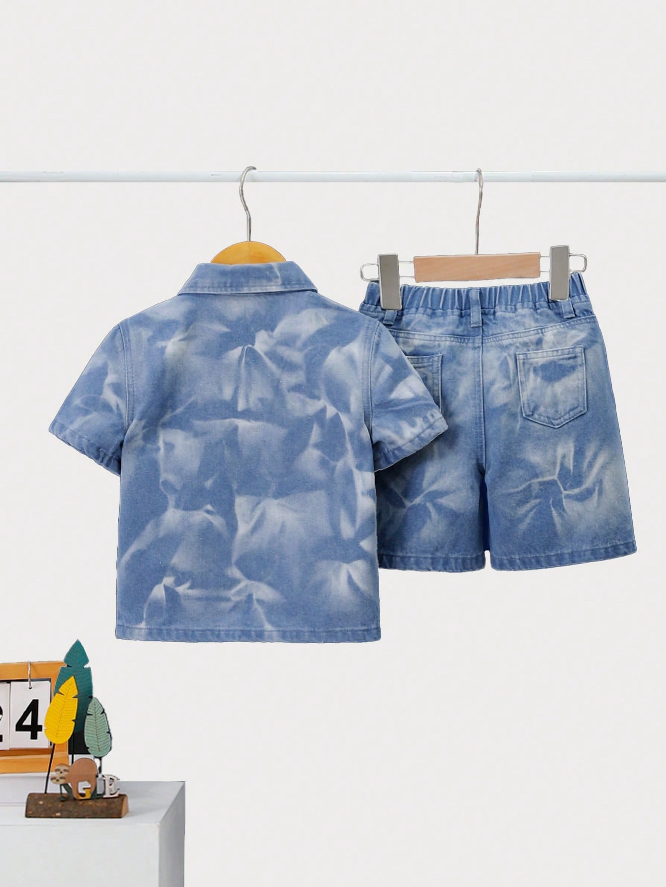 Young Boys Denim Two-piece Outfits