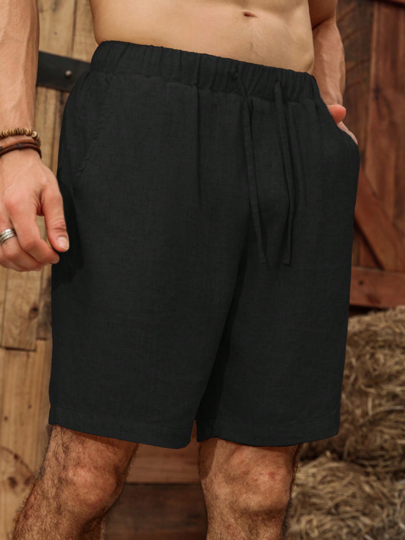 Men Linen Shorts