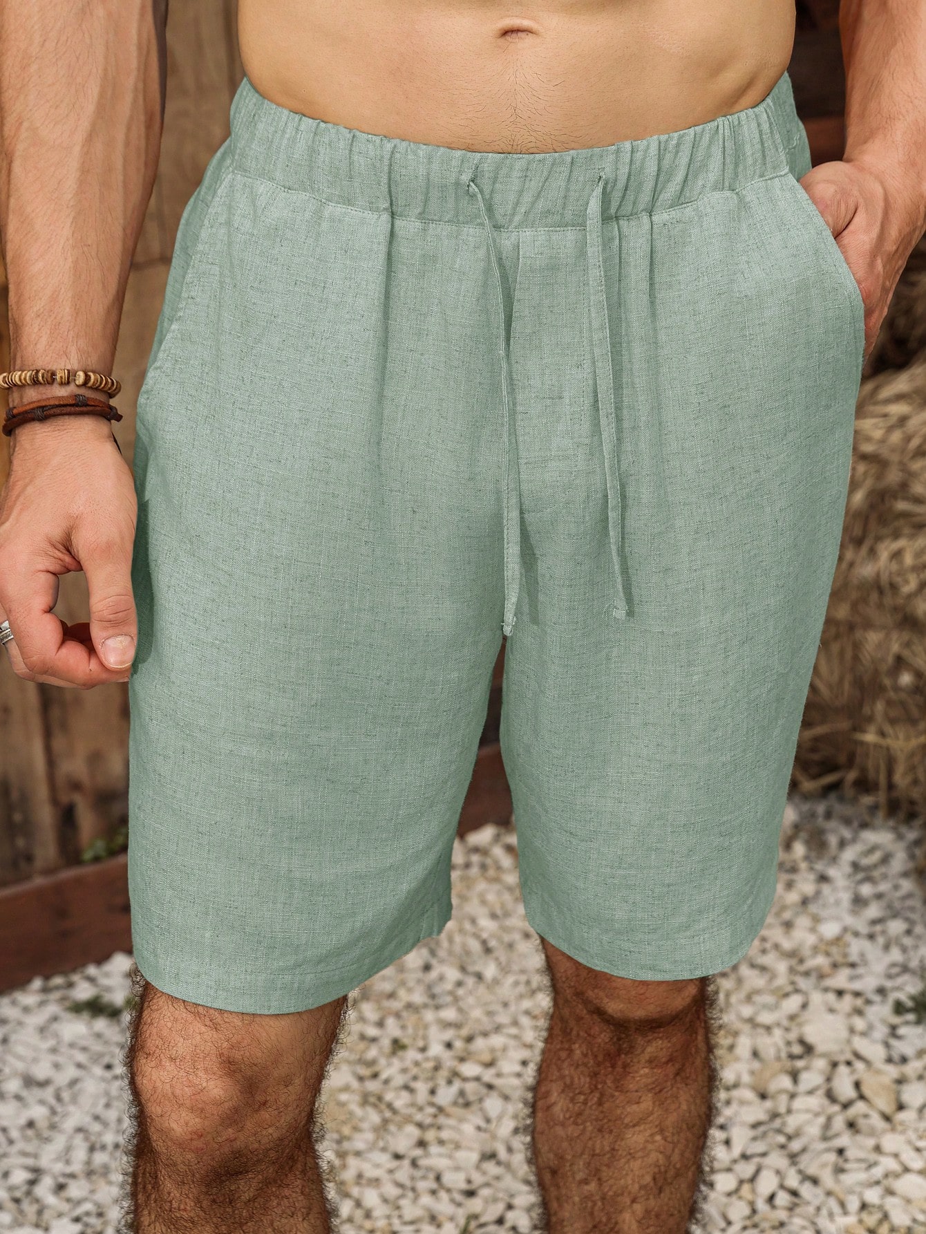 Men Linen Shorts