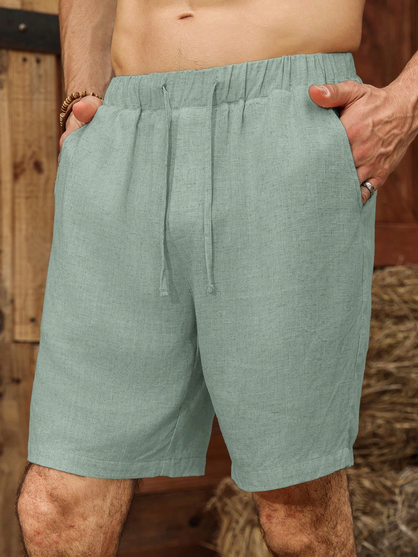 Men Linen Shorts