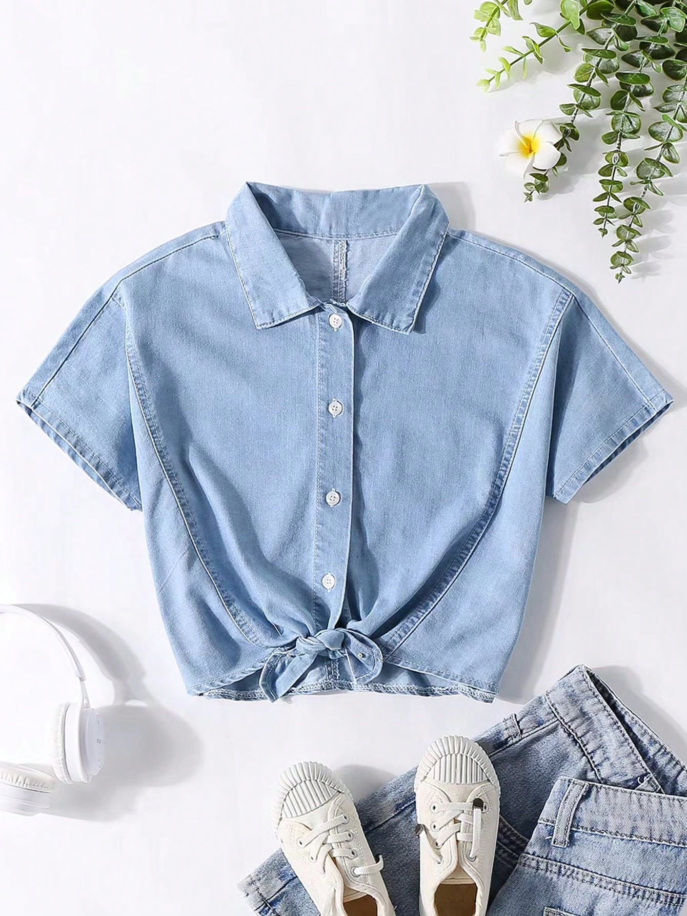 Tween Girls Denim Tops