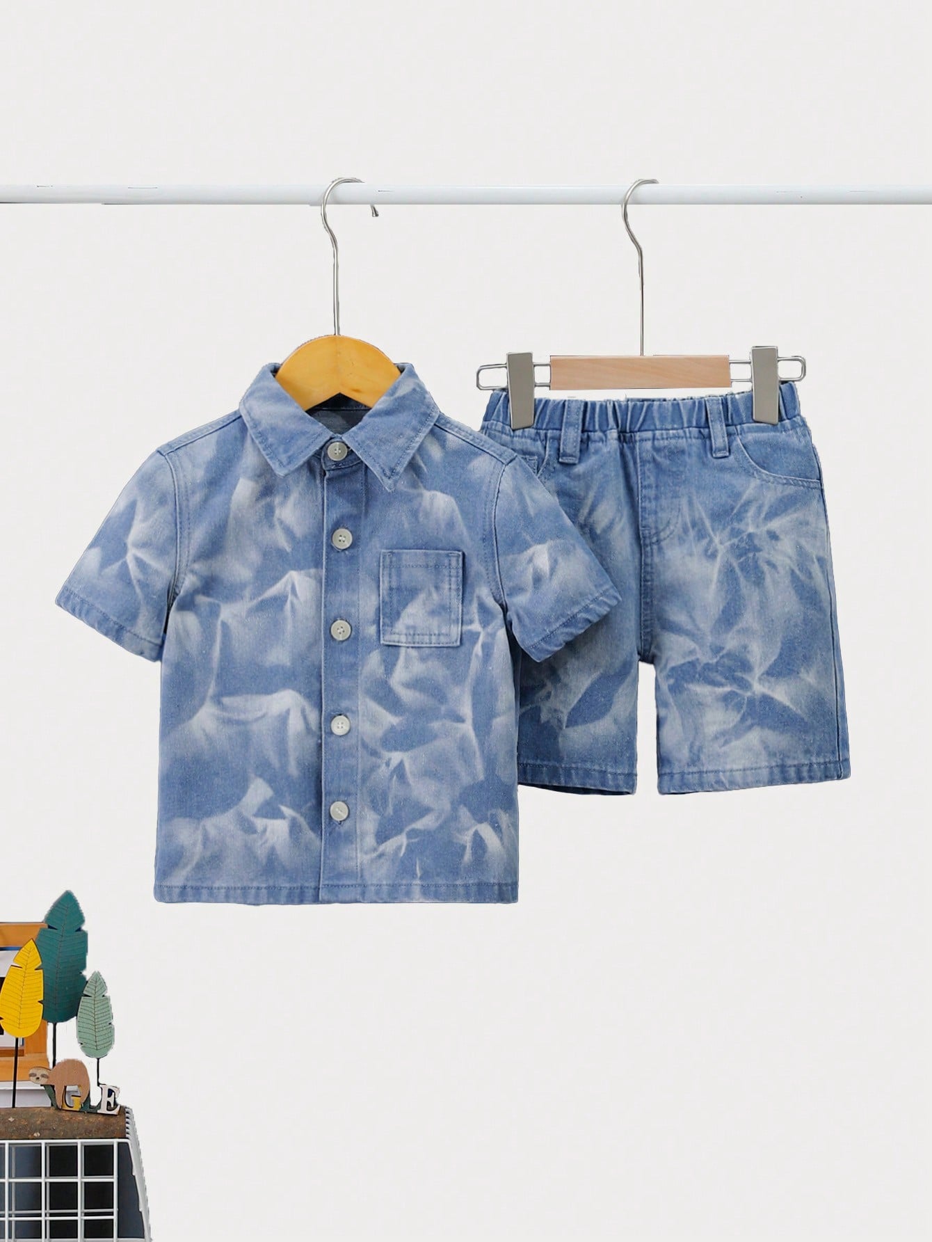 Young Boys Denim Two-piece Outfits