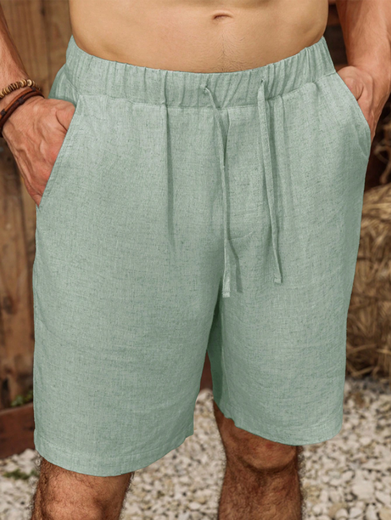 Men Linen Shorts