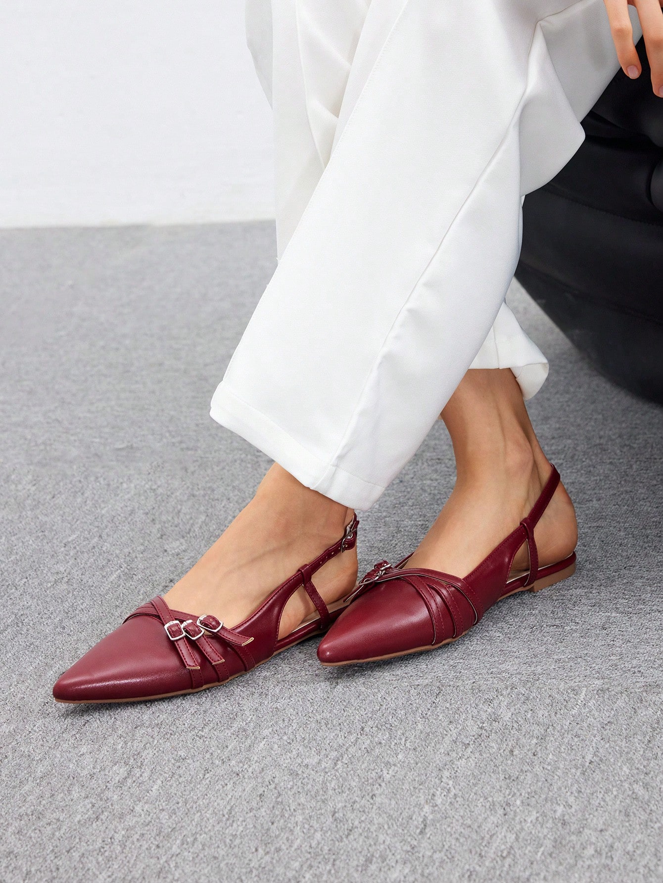 In Burgundy Women Shoes