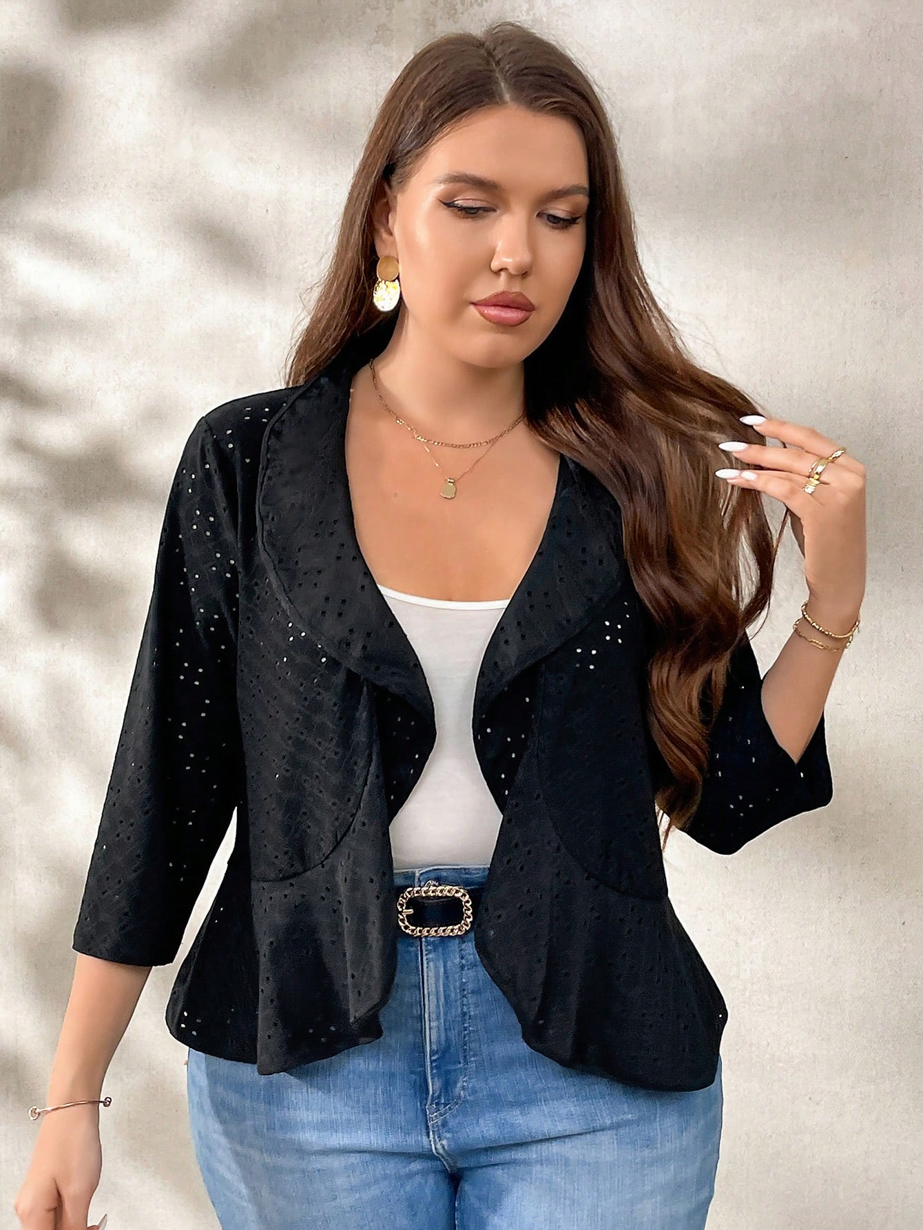 In Black Plus Size Jackets