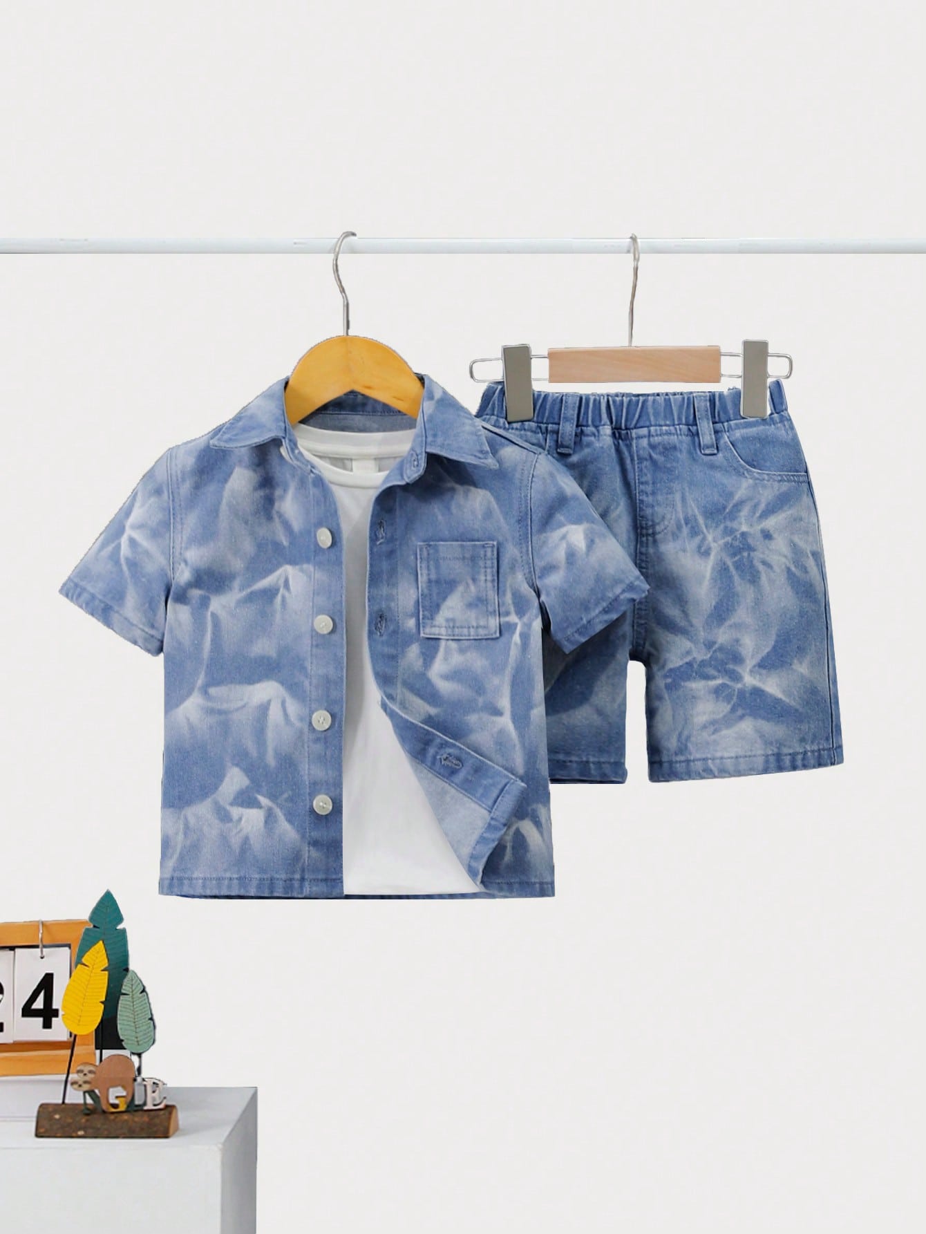 Young Boys Denim Two-piece Outfits