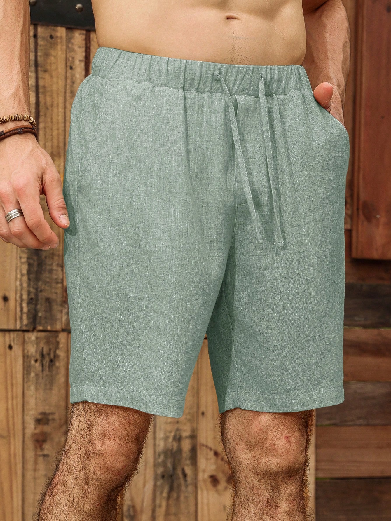 Men Linen Shorts