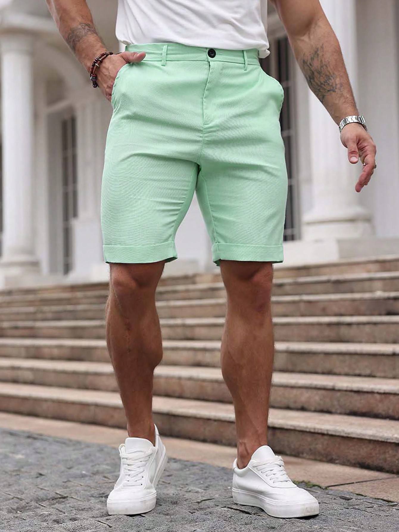 Men Linen Shorts