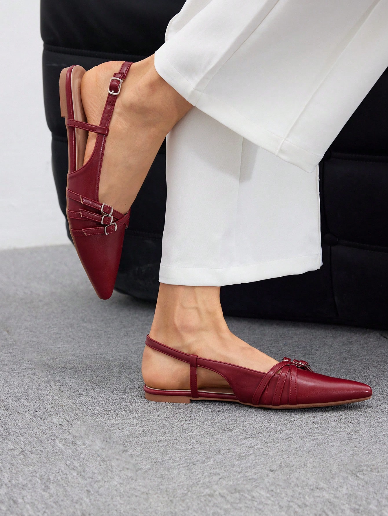 In Burgundy Women Shoes