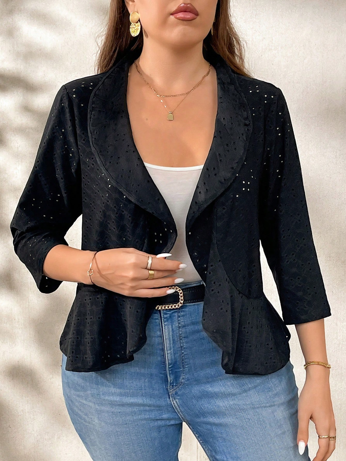 In Black Plus Size Jackets