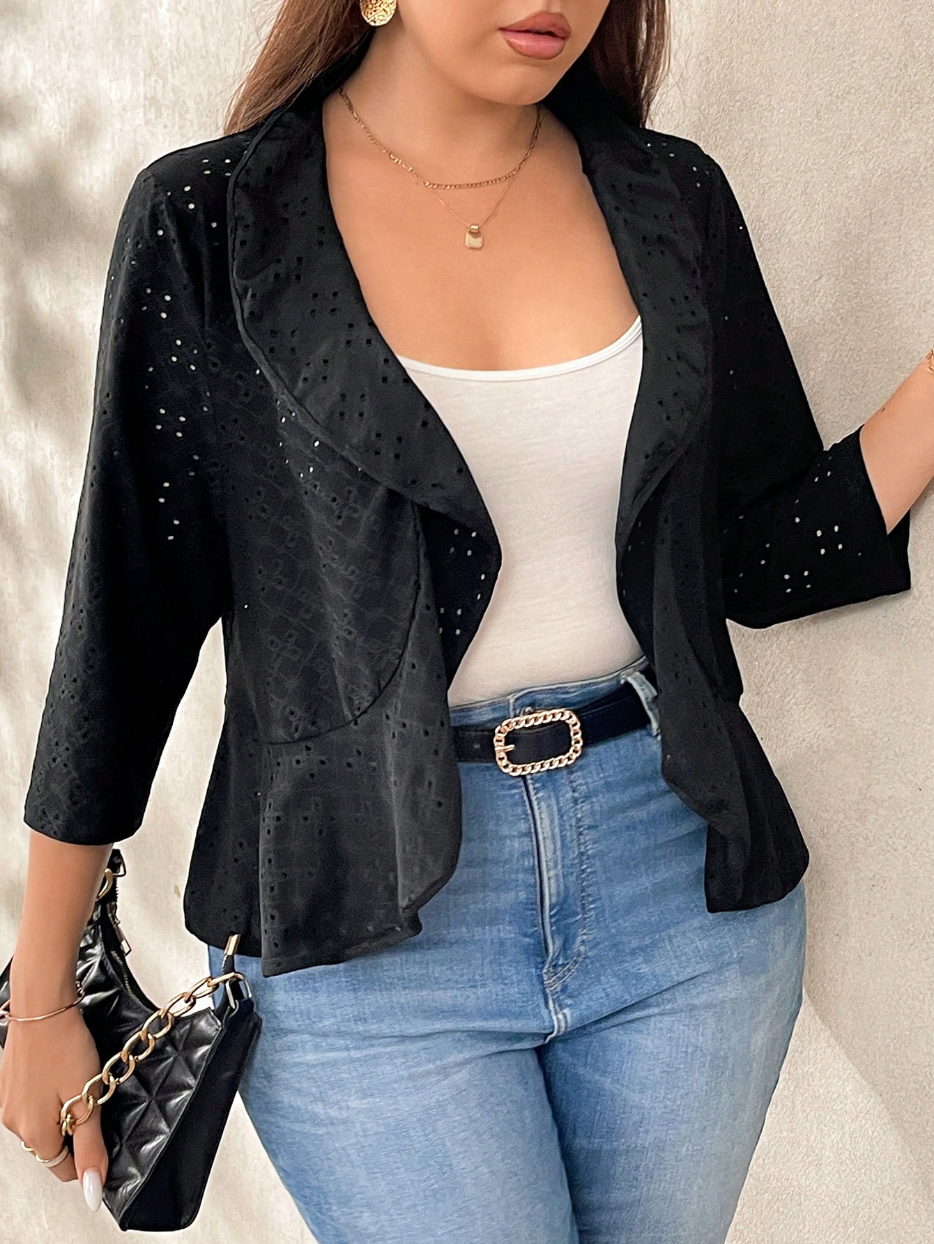 In Black Plus Size Jackets