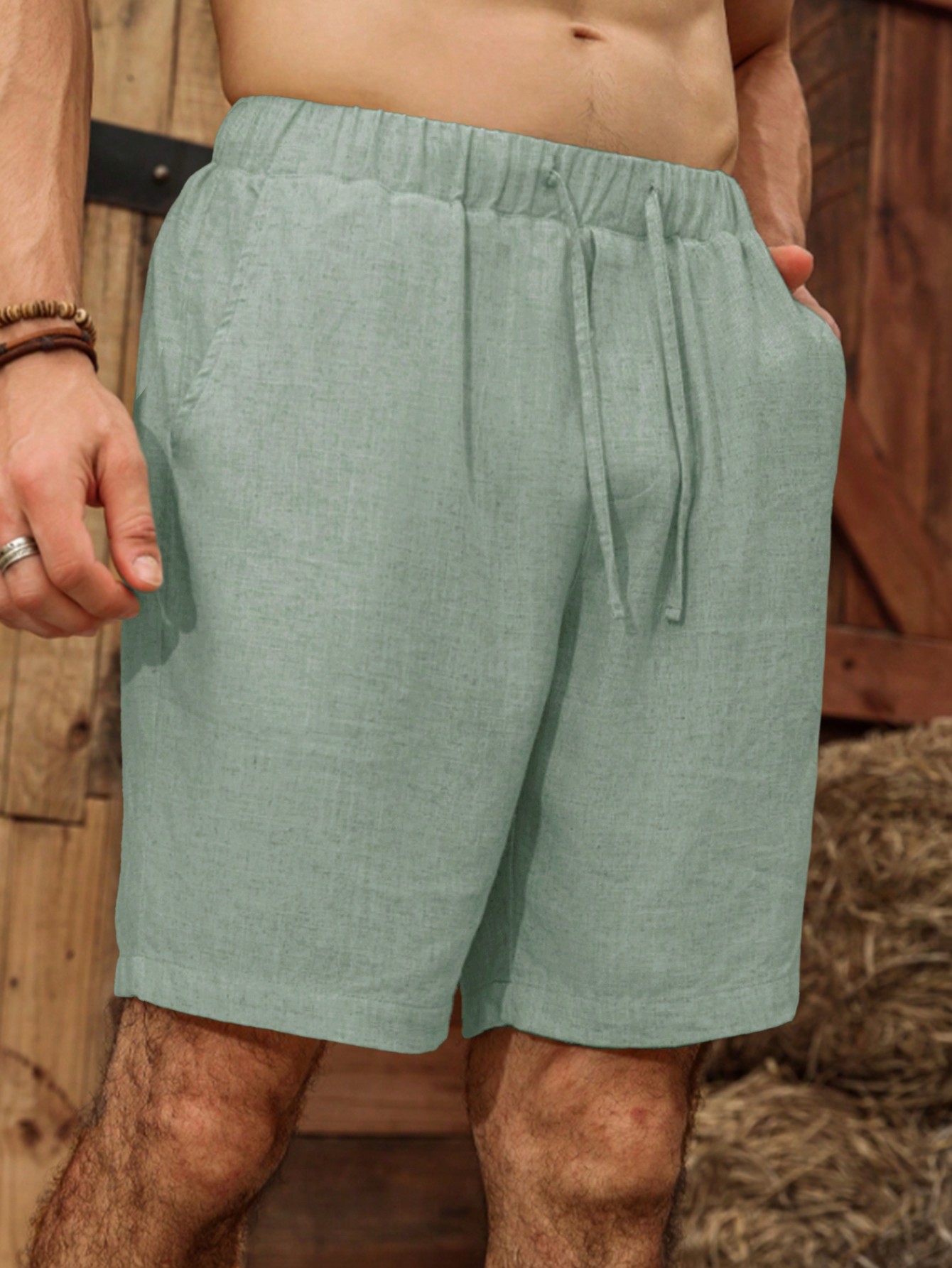 Men Linen Shorts