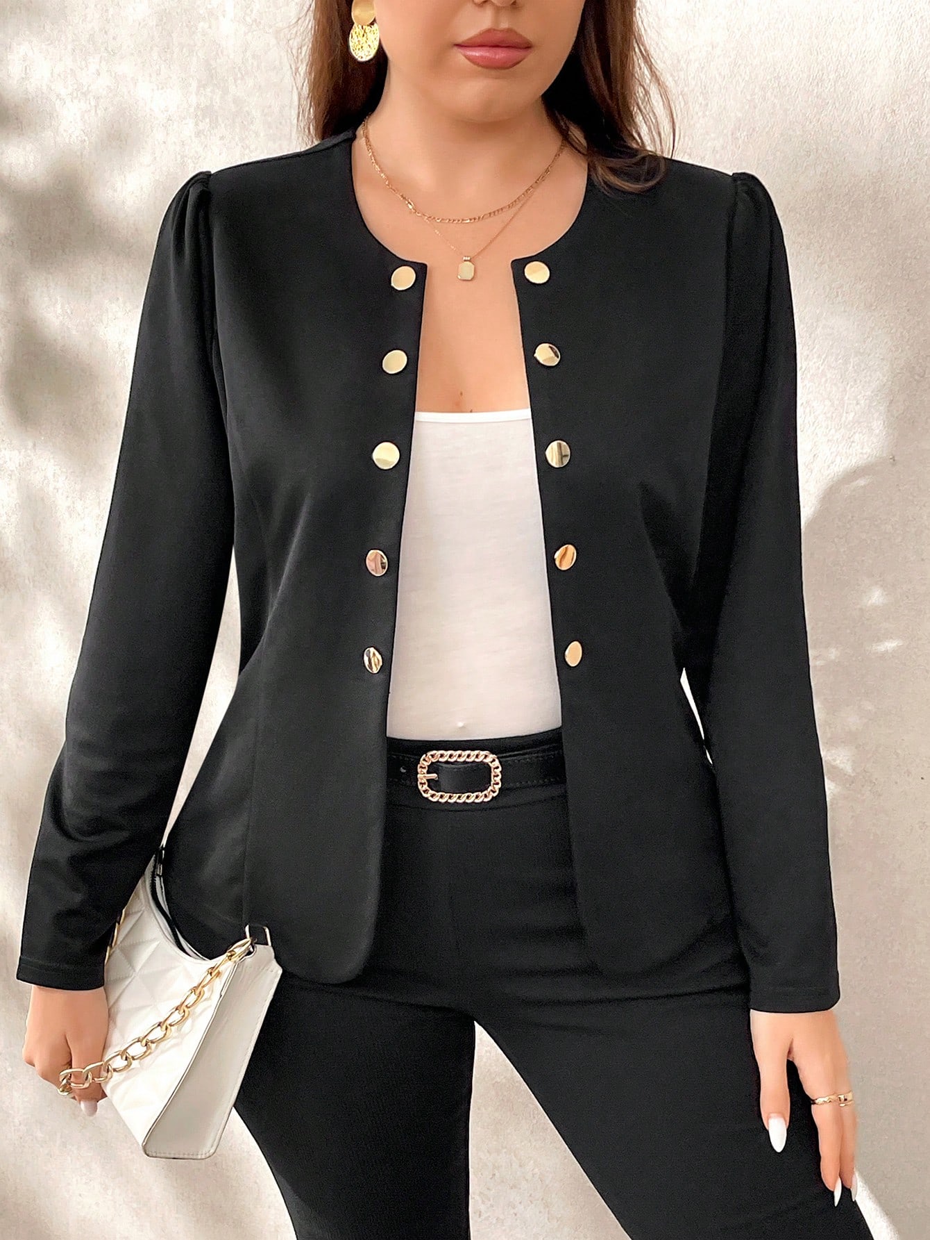 In Black Plus Size Jackets