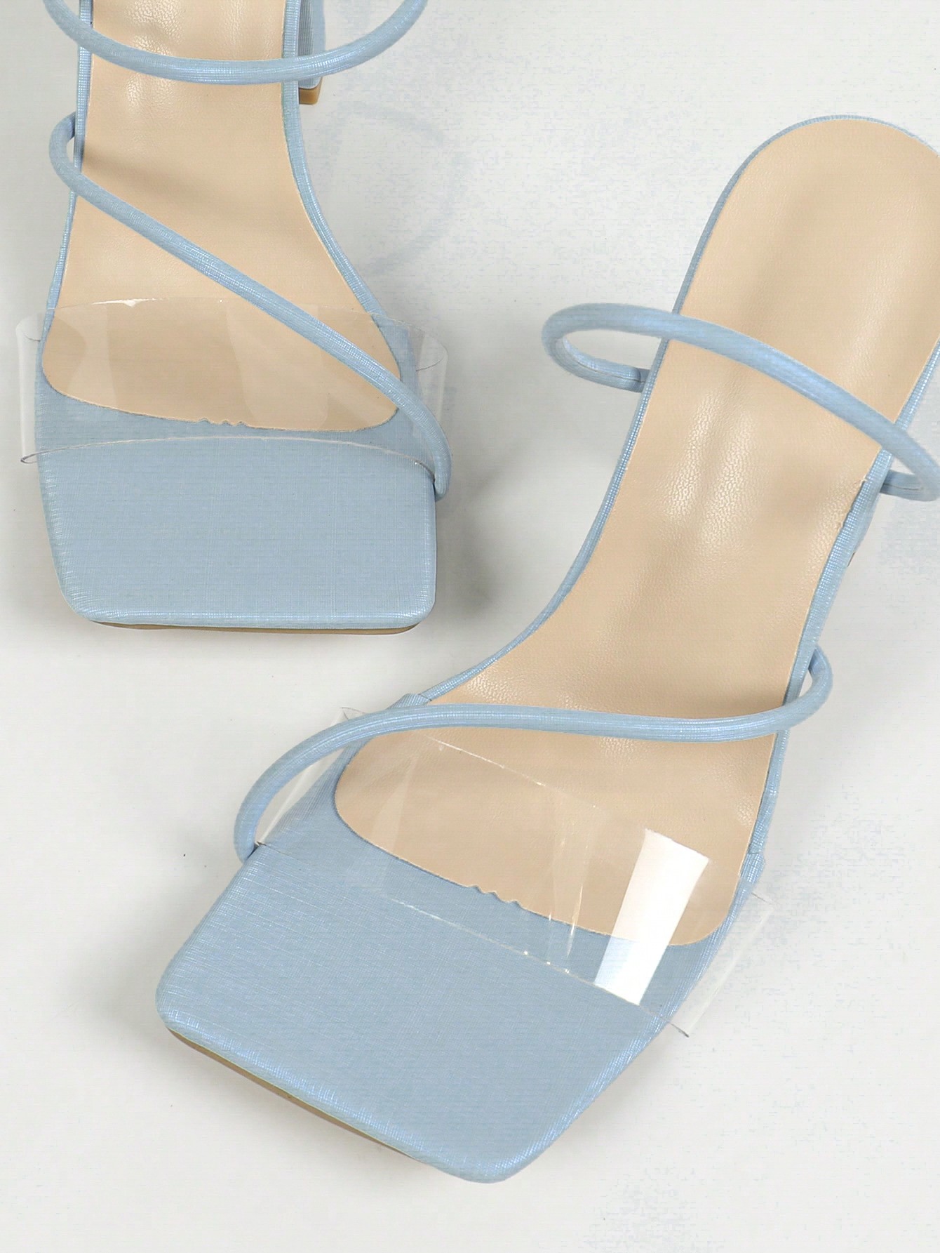 In Baby Blue Women Heeled Sandals