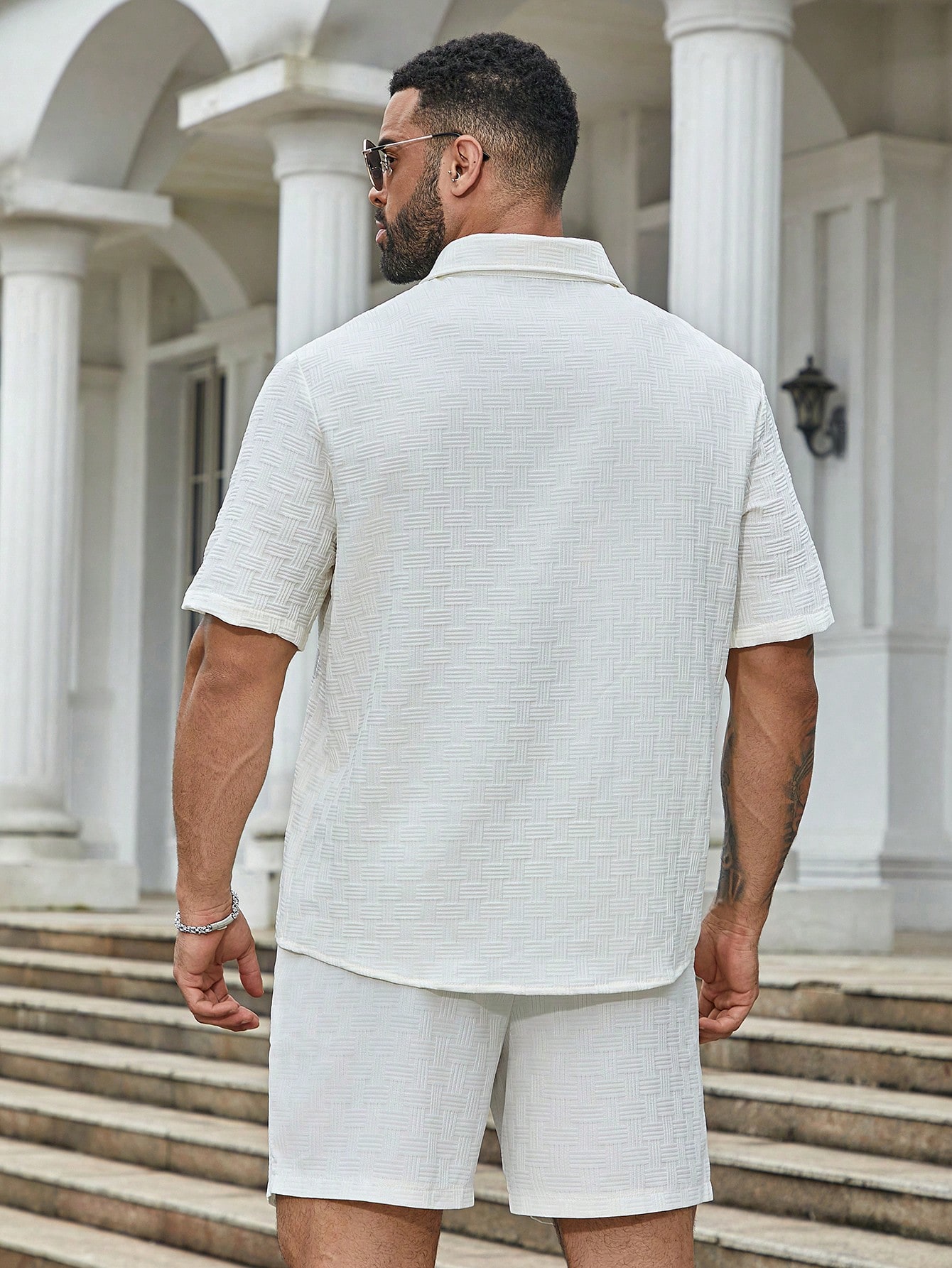 Men Plus Size Shirt Co-ords