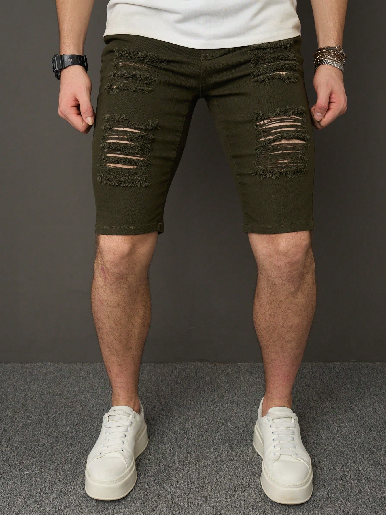 Men Plus Size Denim Shorts