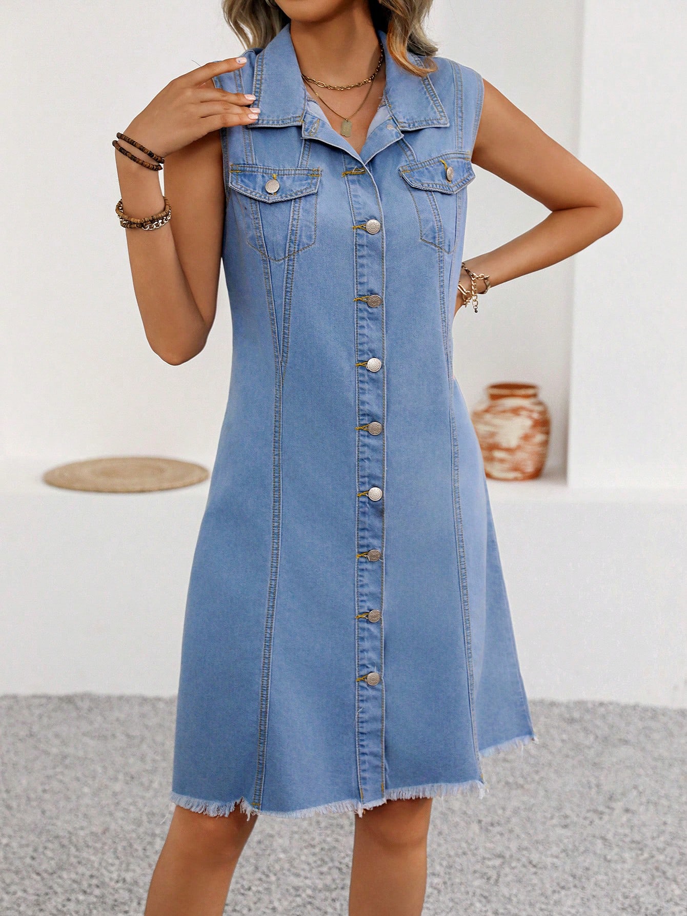 In Blue Women Denim Dresses