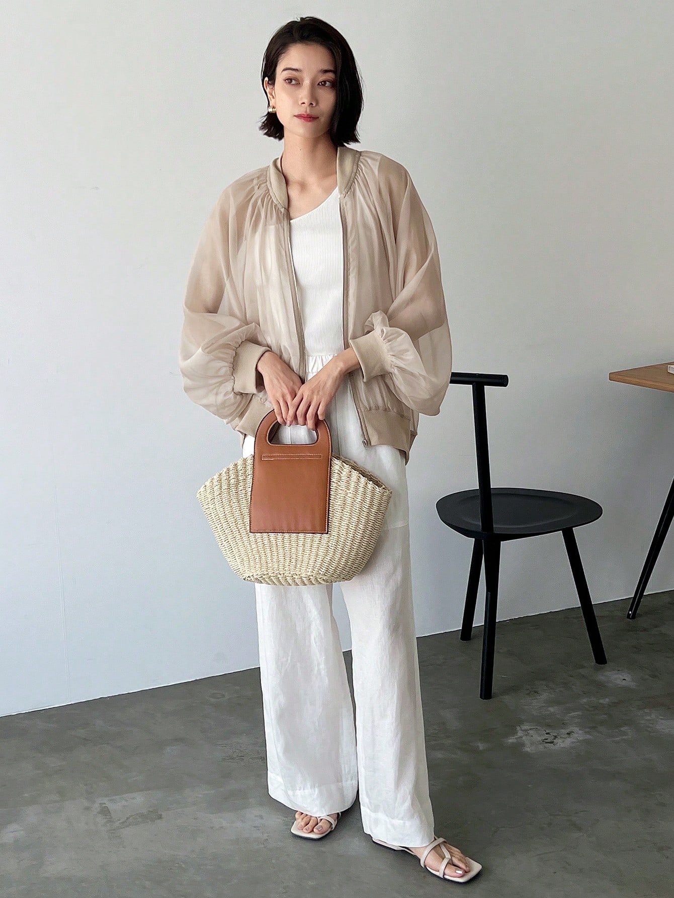 In Beige Women Outerwear