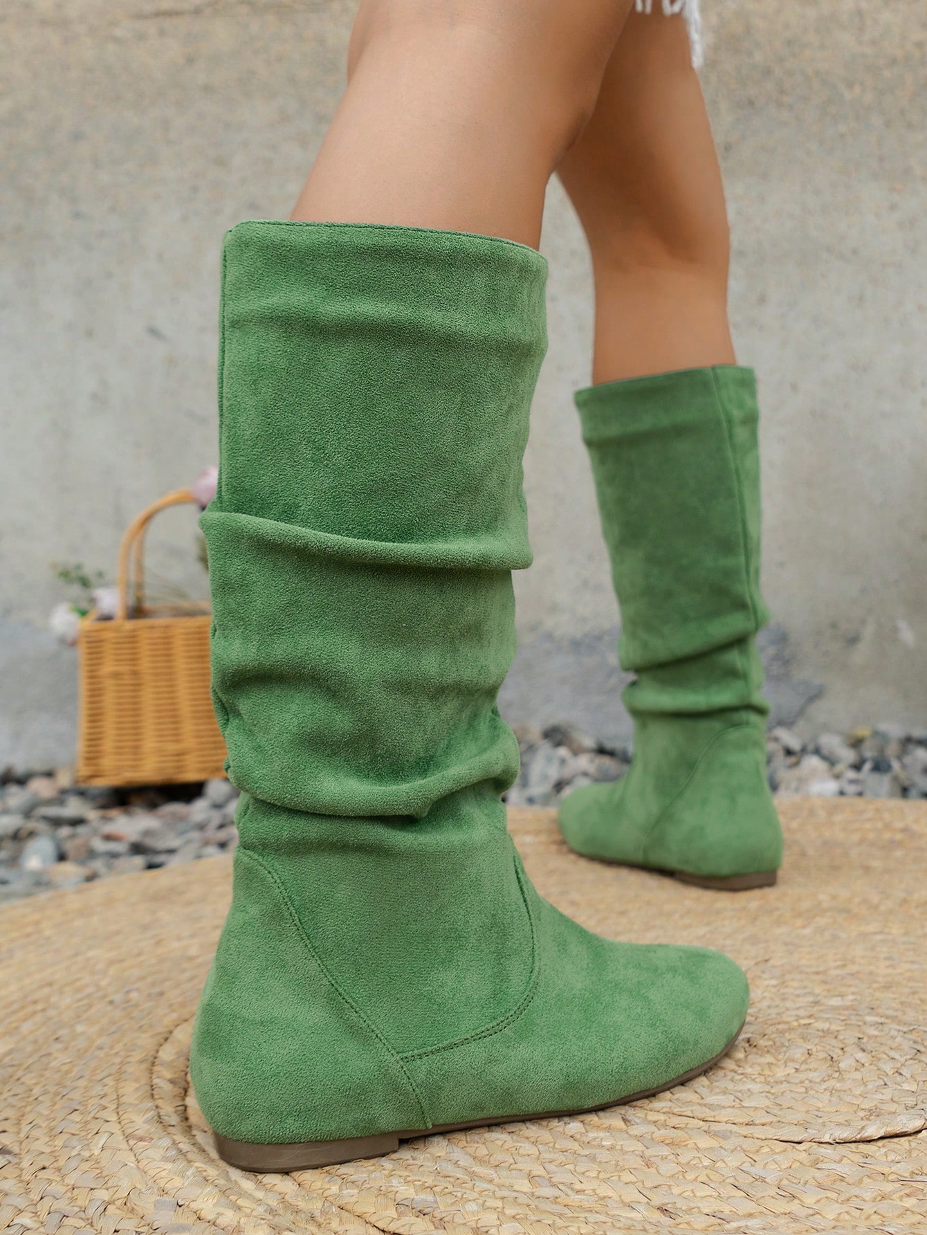 In Green Women Fashion Boots