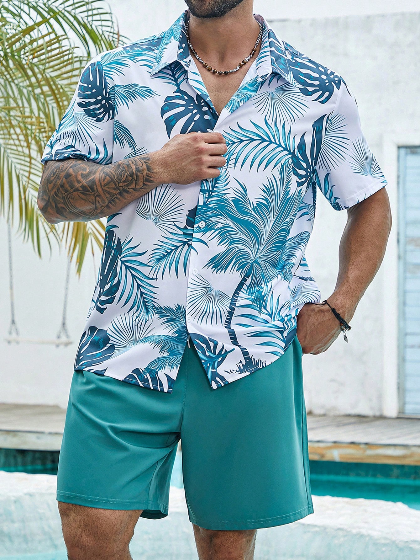 Men Plus Size Shirt Co-ords