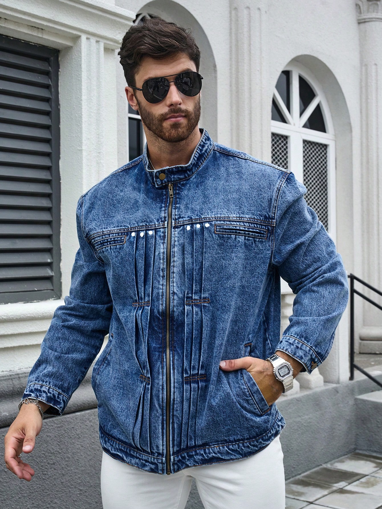 Men Plus Size Denim Jackets