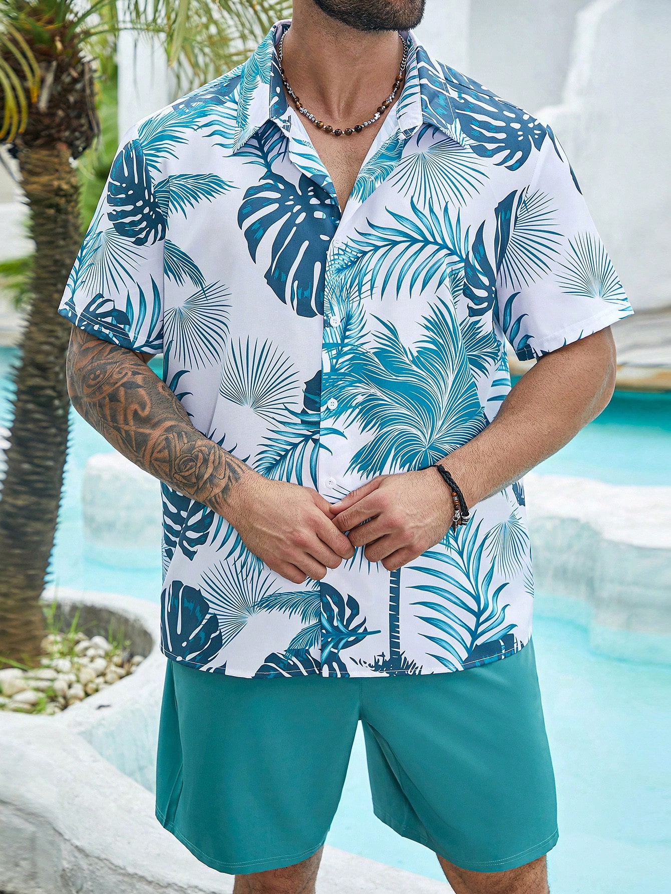 Men Plus Size Shirt Co-ords