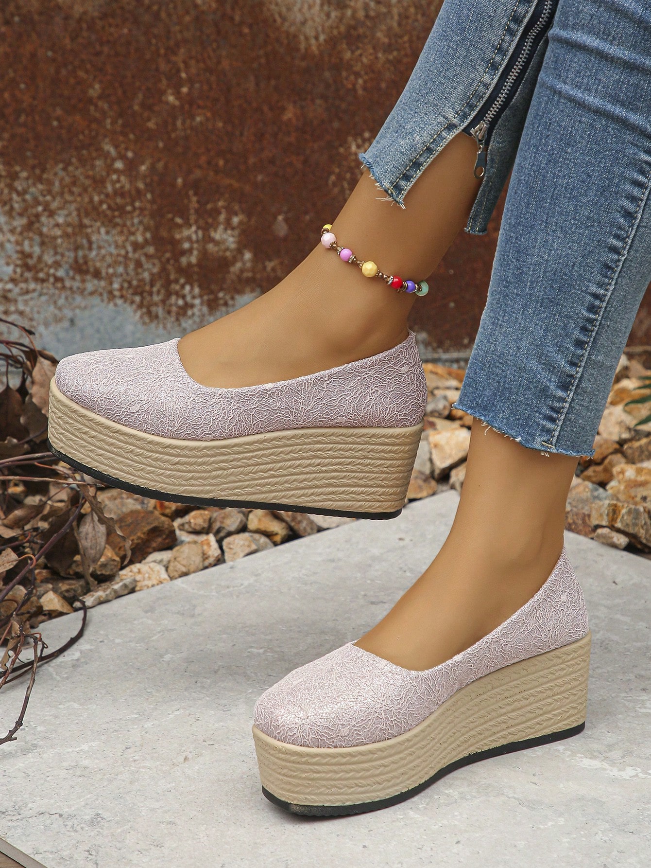 In Pink Women Wedges & Flatform