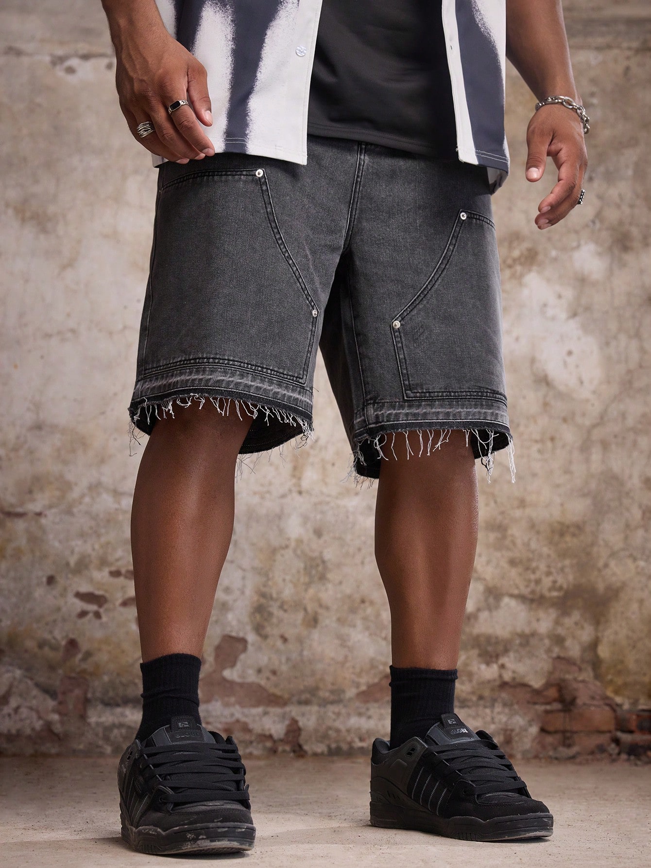 Men Plus Size Denim Shorts