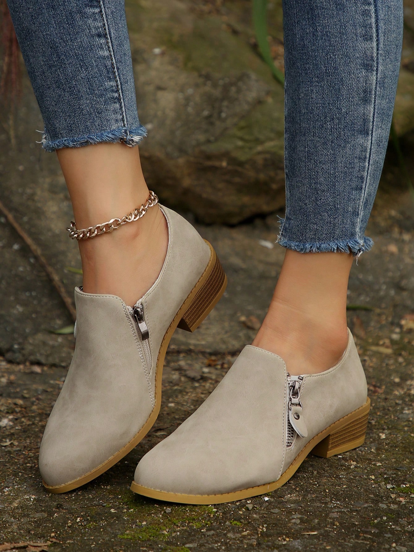 In Beige Women Fashion Boots