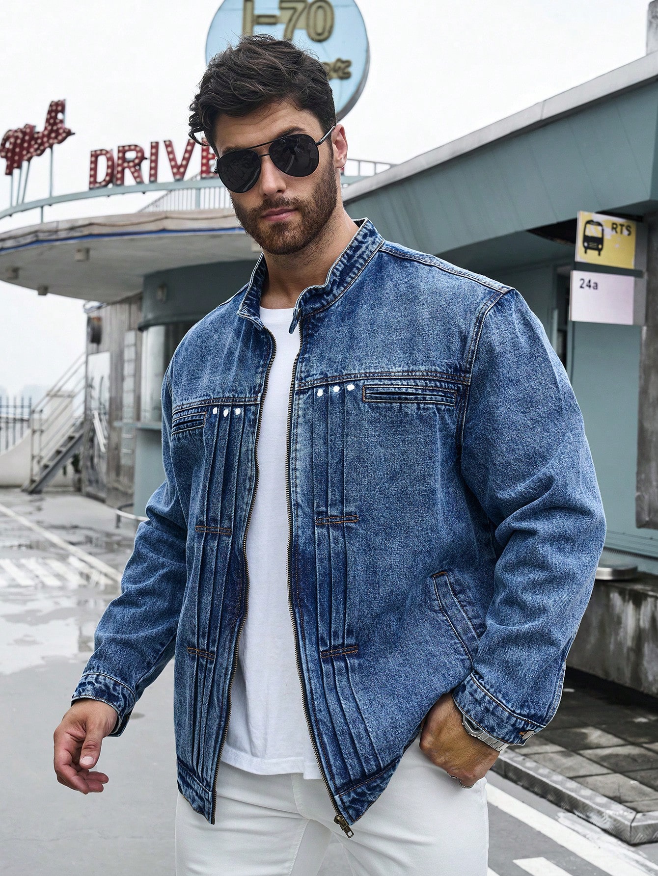 Men Plus Size Denim Jackets