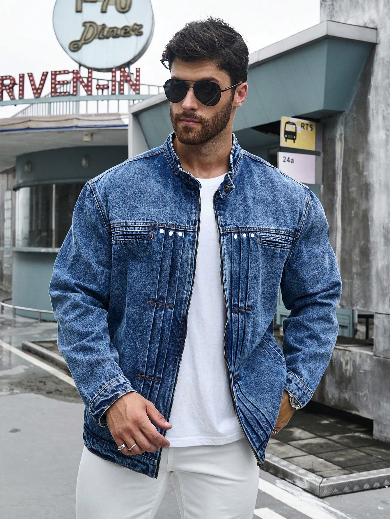 Men Plus Size Denim Jackets