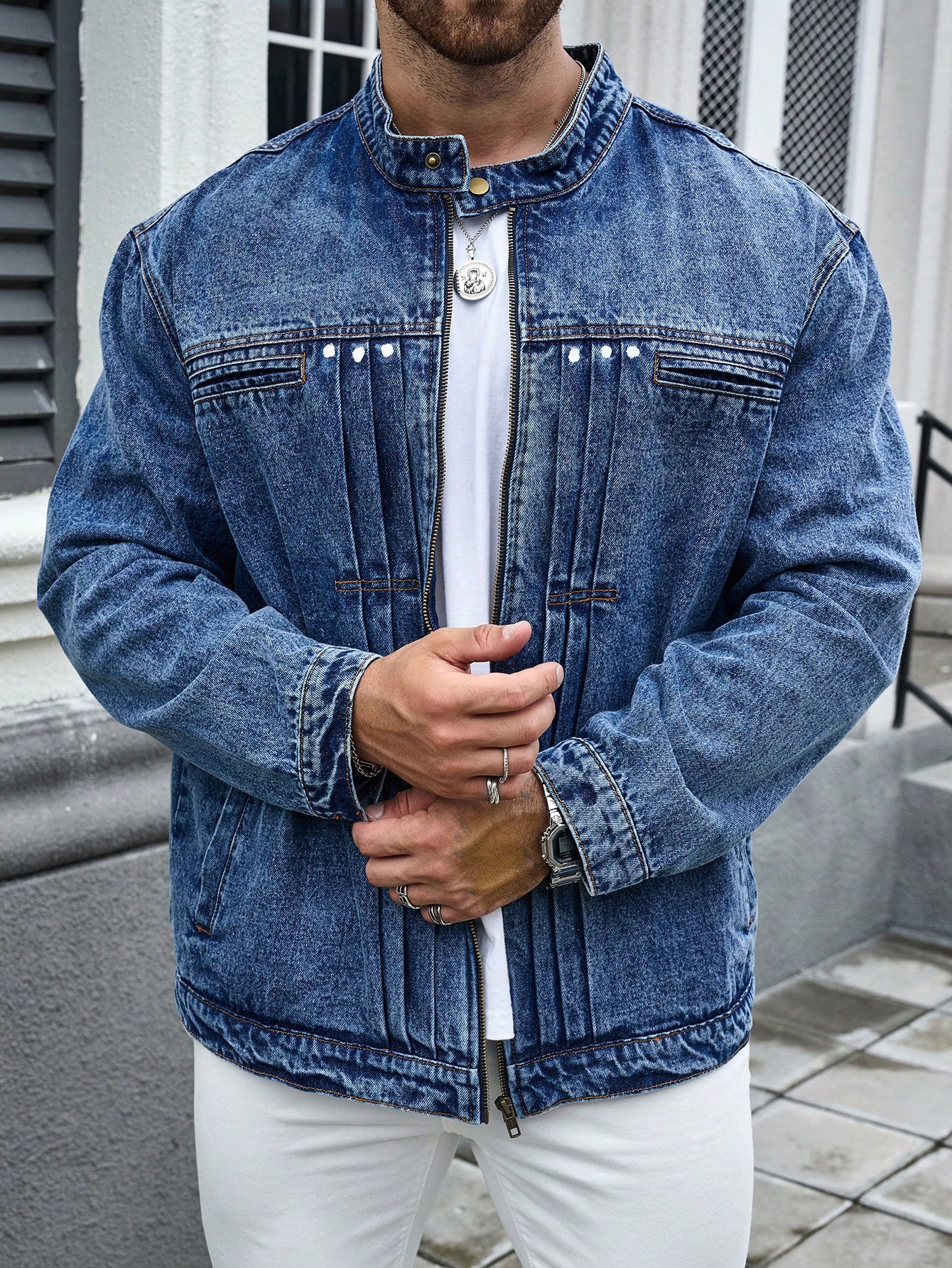 Men Plus Size Denim Jackets