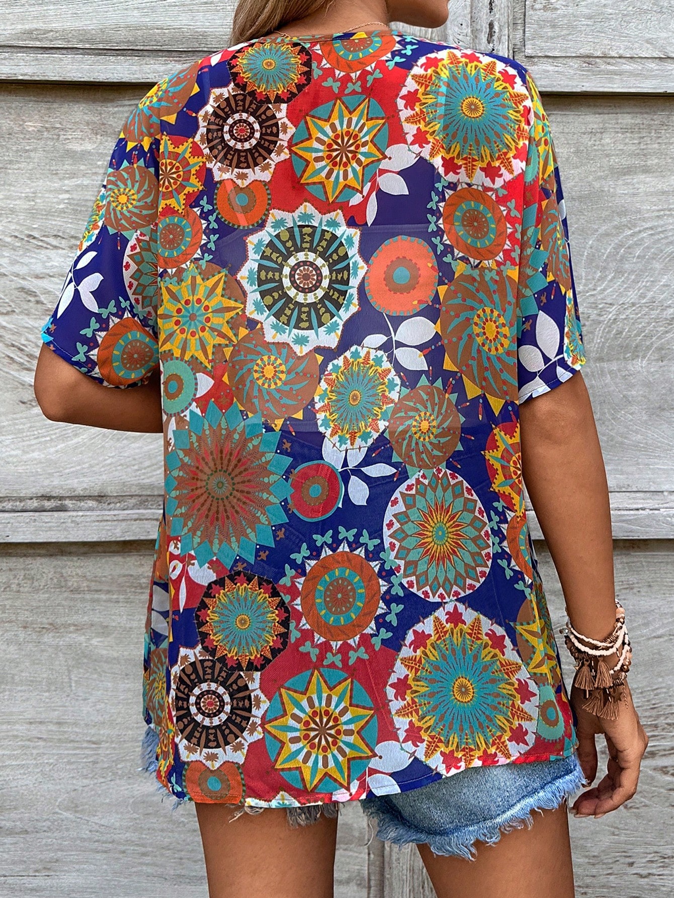 In Short Sleeve Women Kimonos